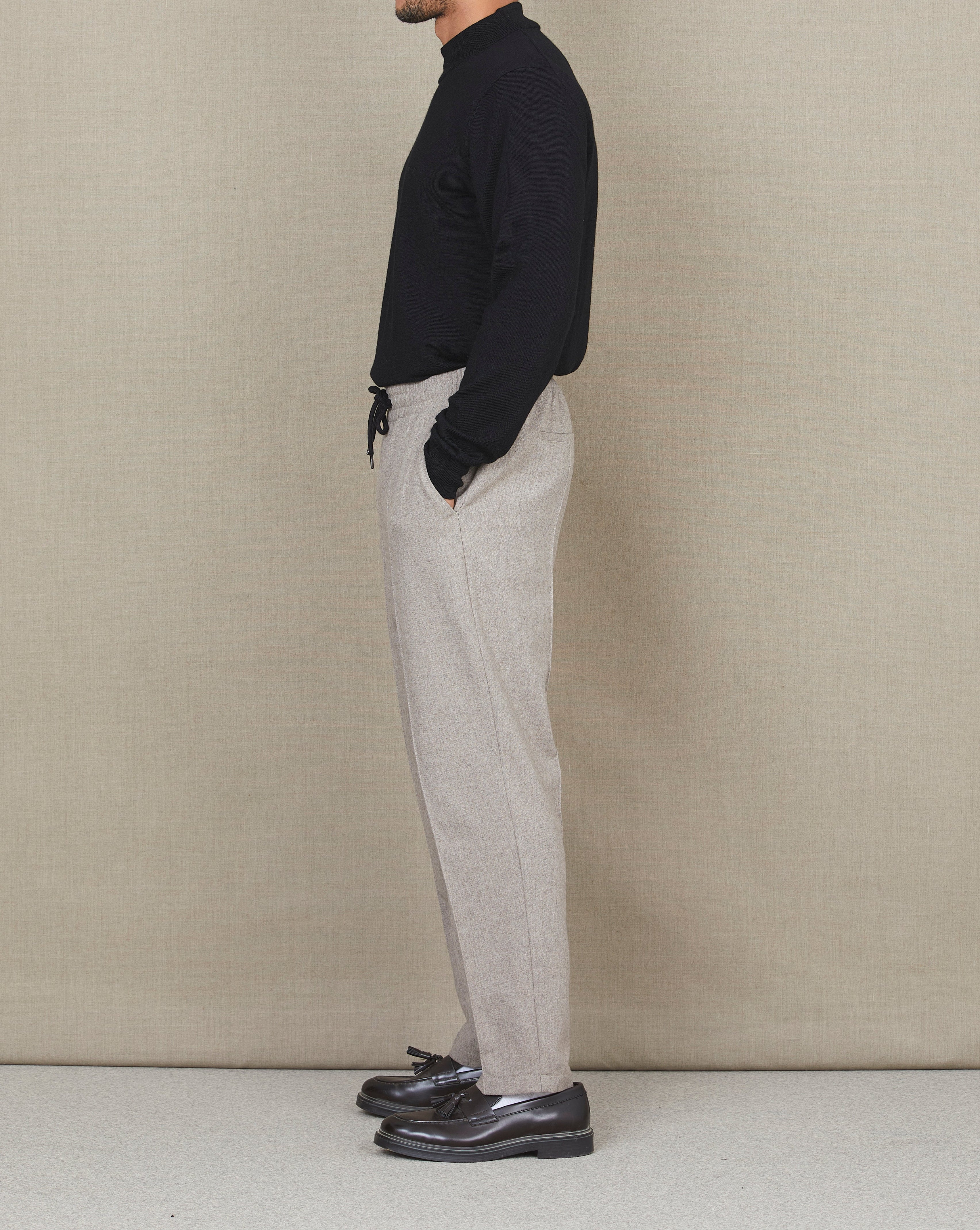 DUCK FIT WOOL PANTS BEIGE