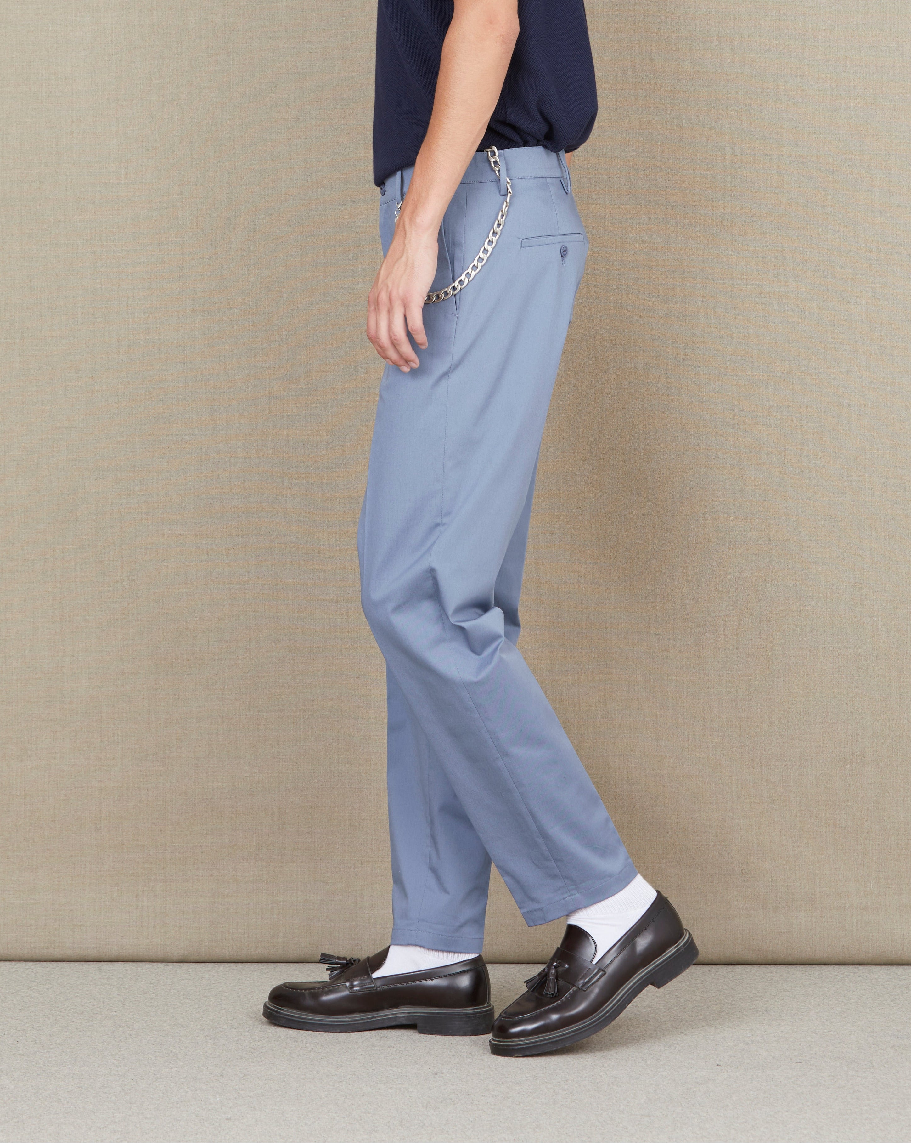 BLUE PLEAT PANTS