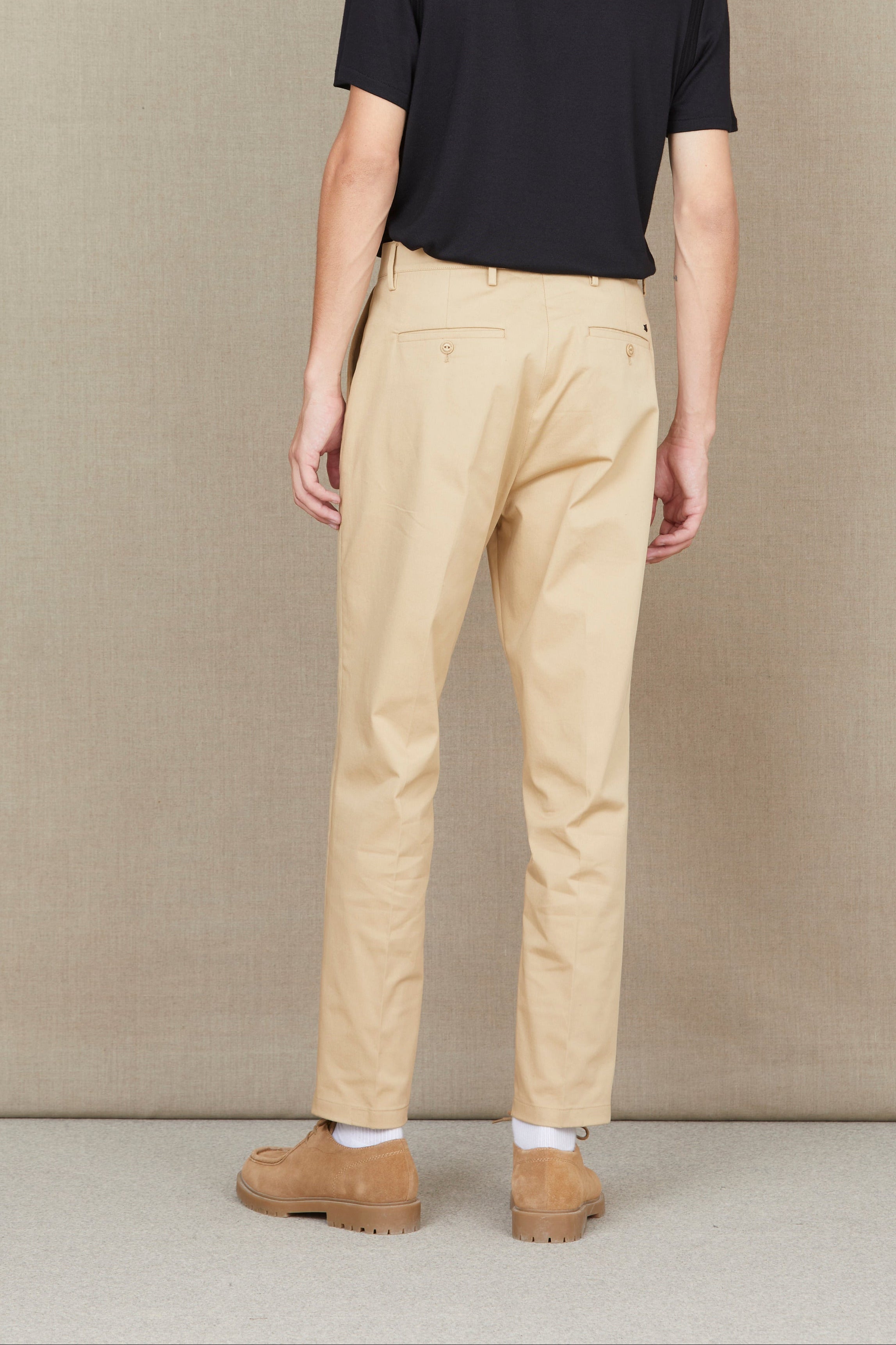 BEIGE PLEAT PANTS