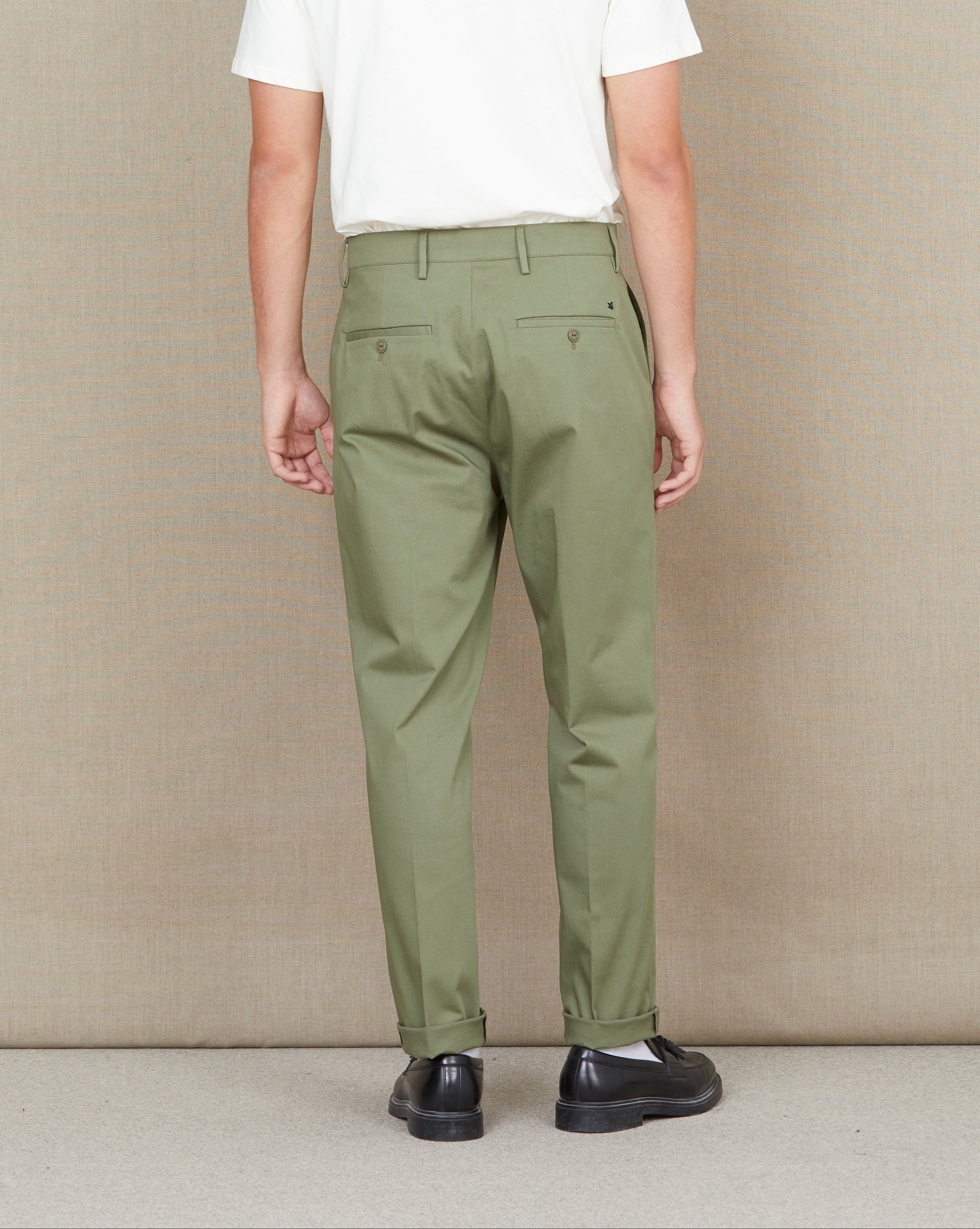 PANTALON PLEAT VERT