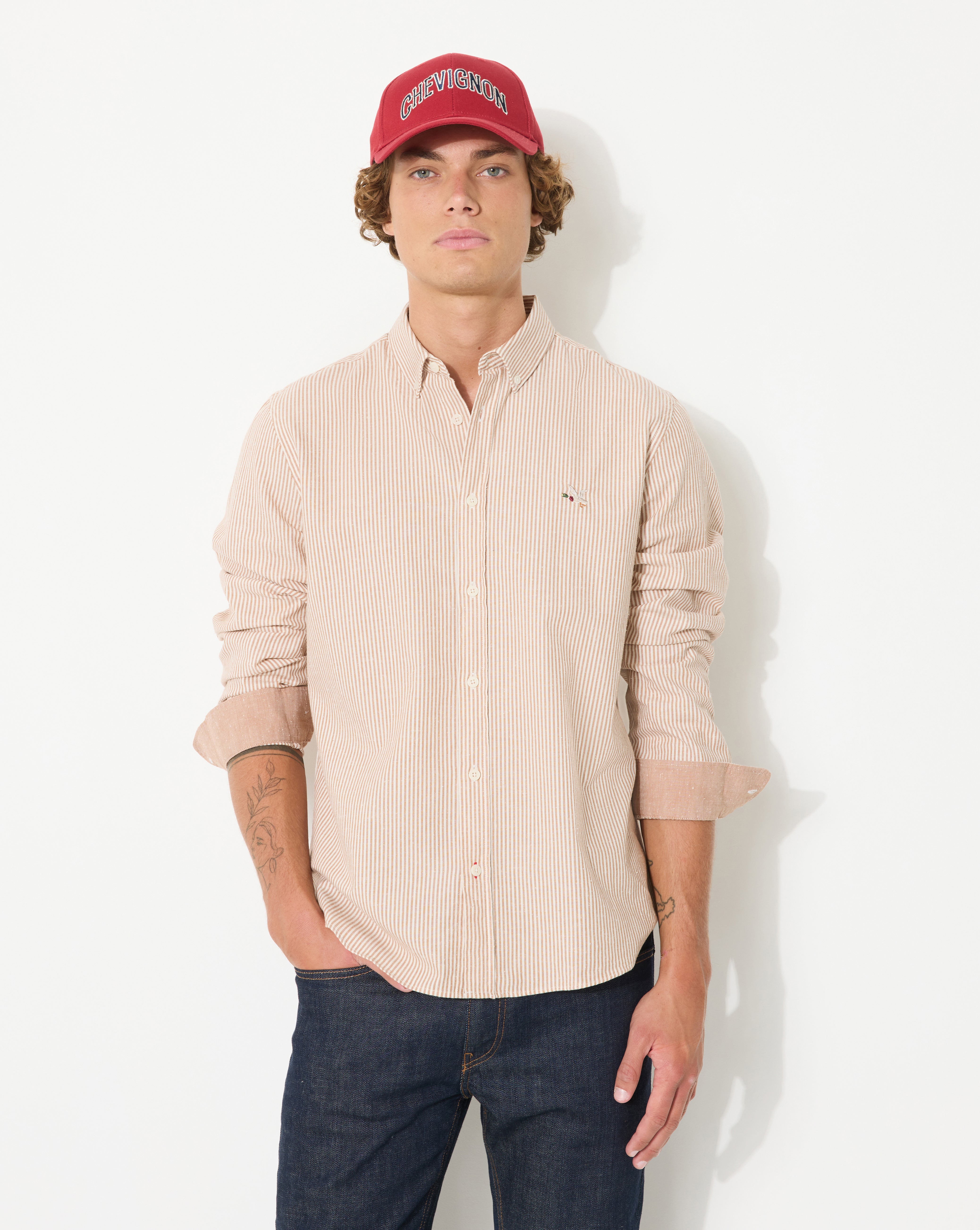 SAKO BROWN OXFORD SHIRT