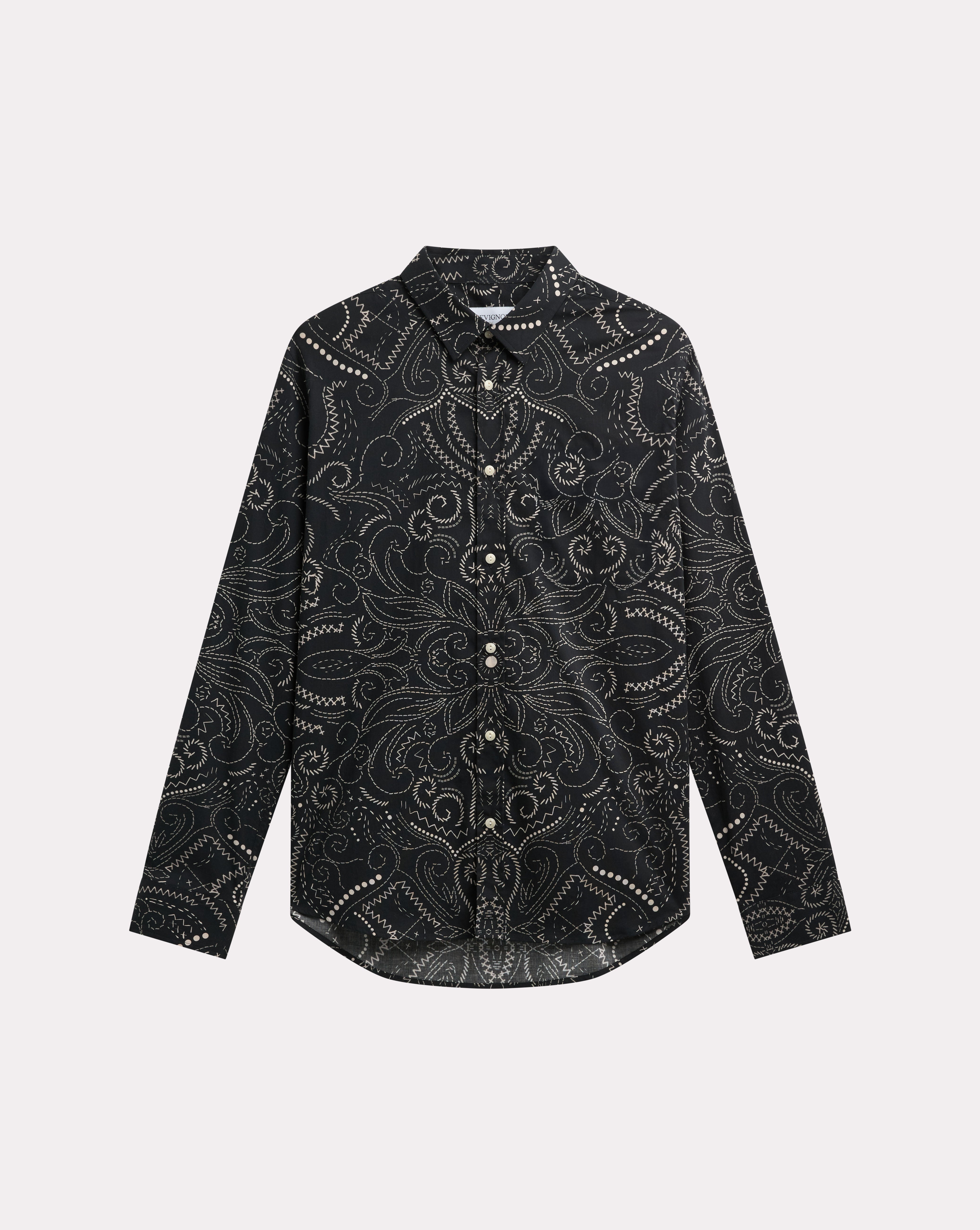 SCHWARZES BANDANA-SHIRT