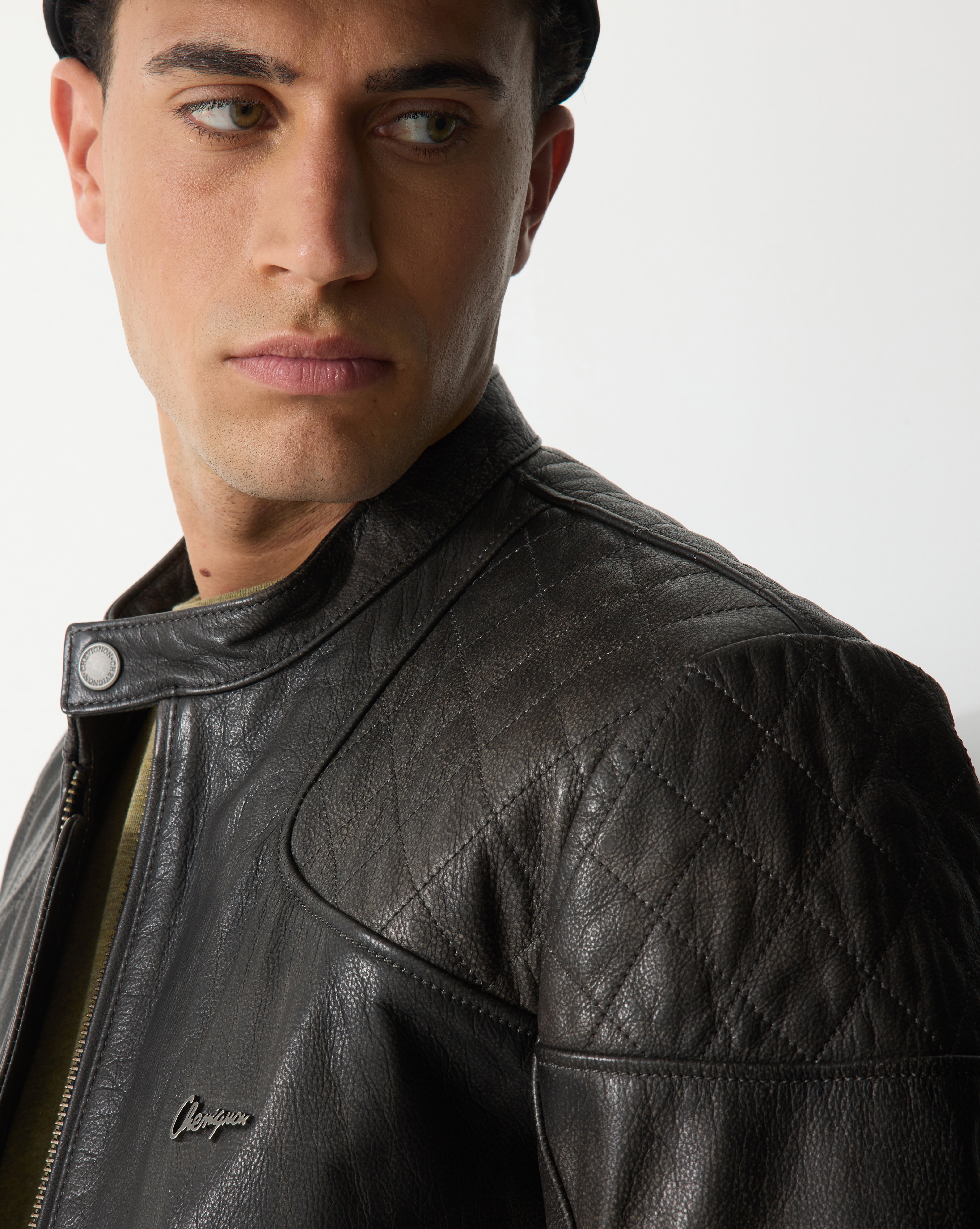 NEUE GRAUE BIKERJACKE