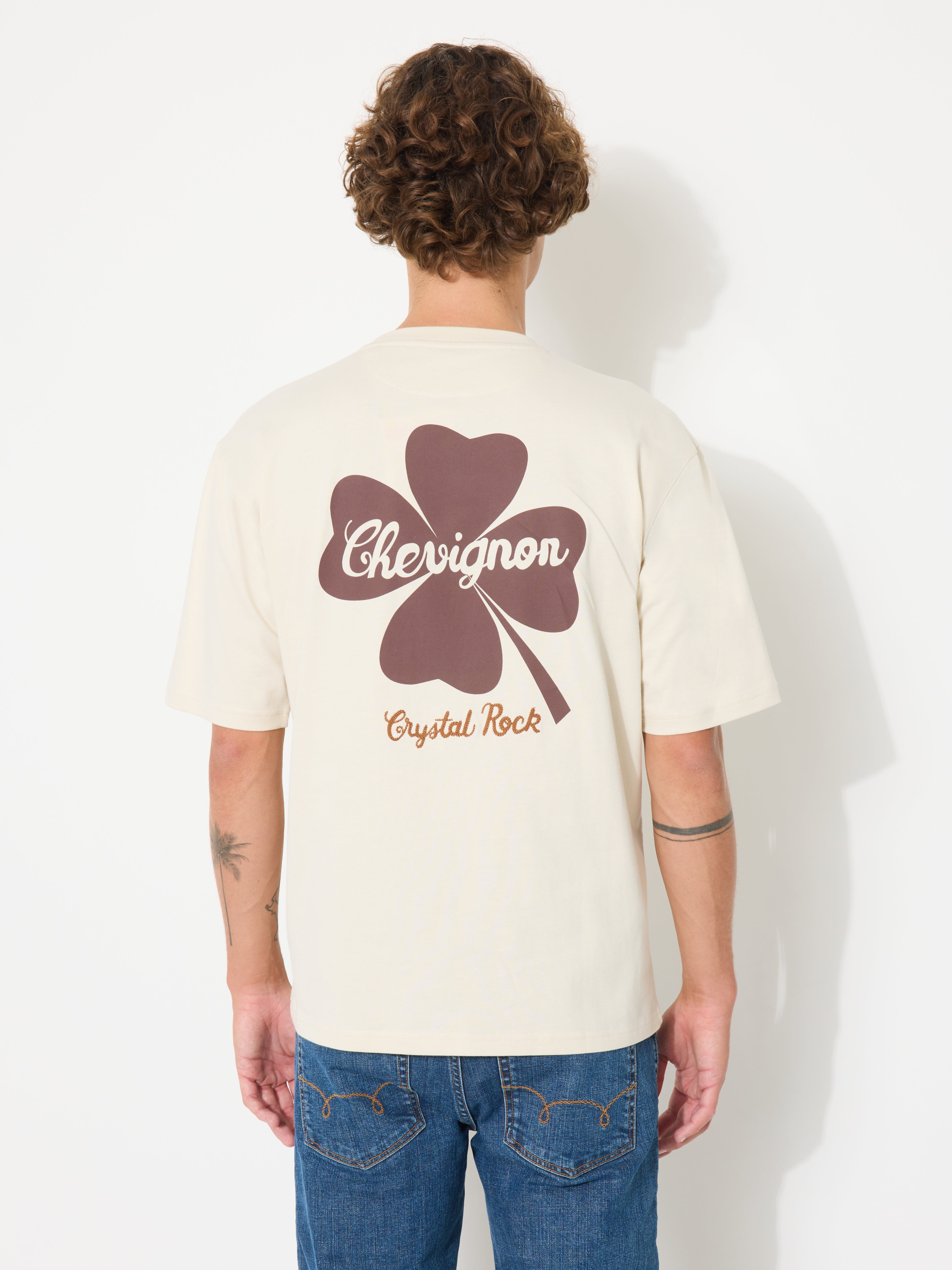 CLOVER TEE OVERSIZE ECRU T-SHIRT