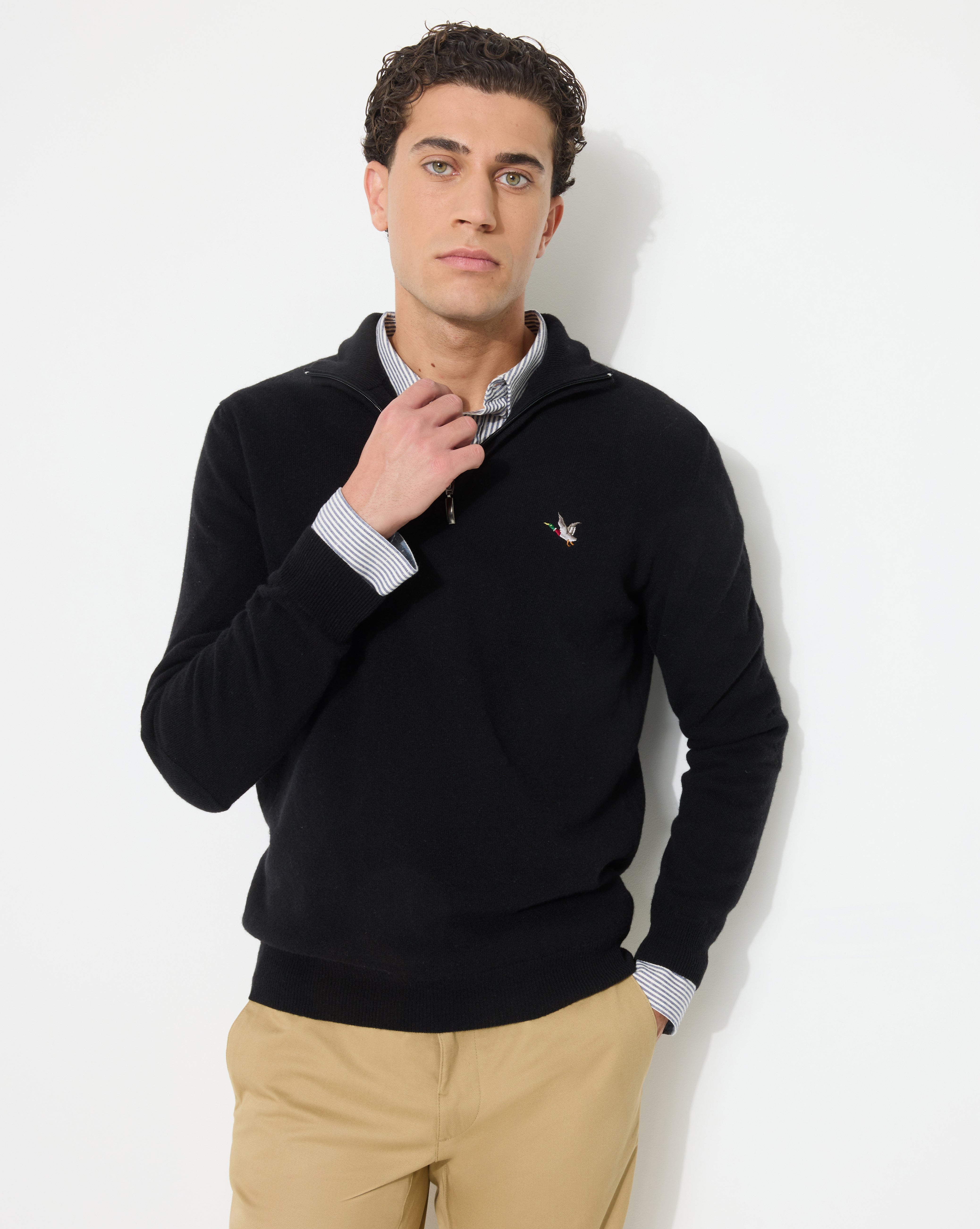 PULL EN LAINE WOOL TRUCKER NOIR