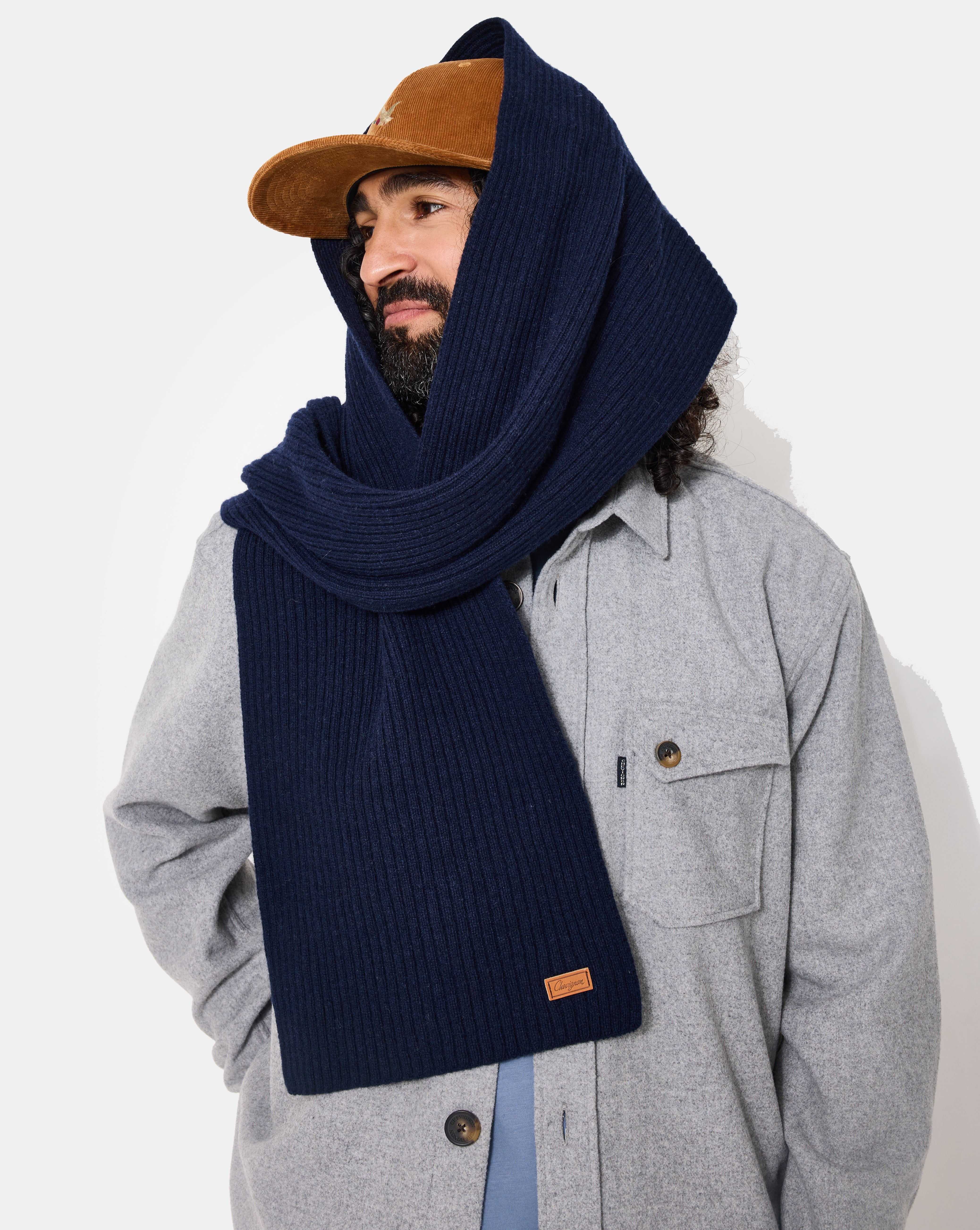 FRENCH SCARF NAVY BLUE