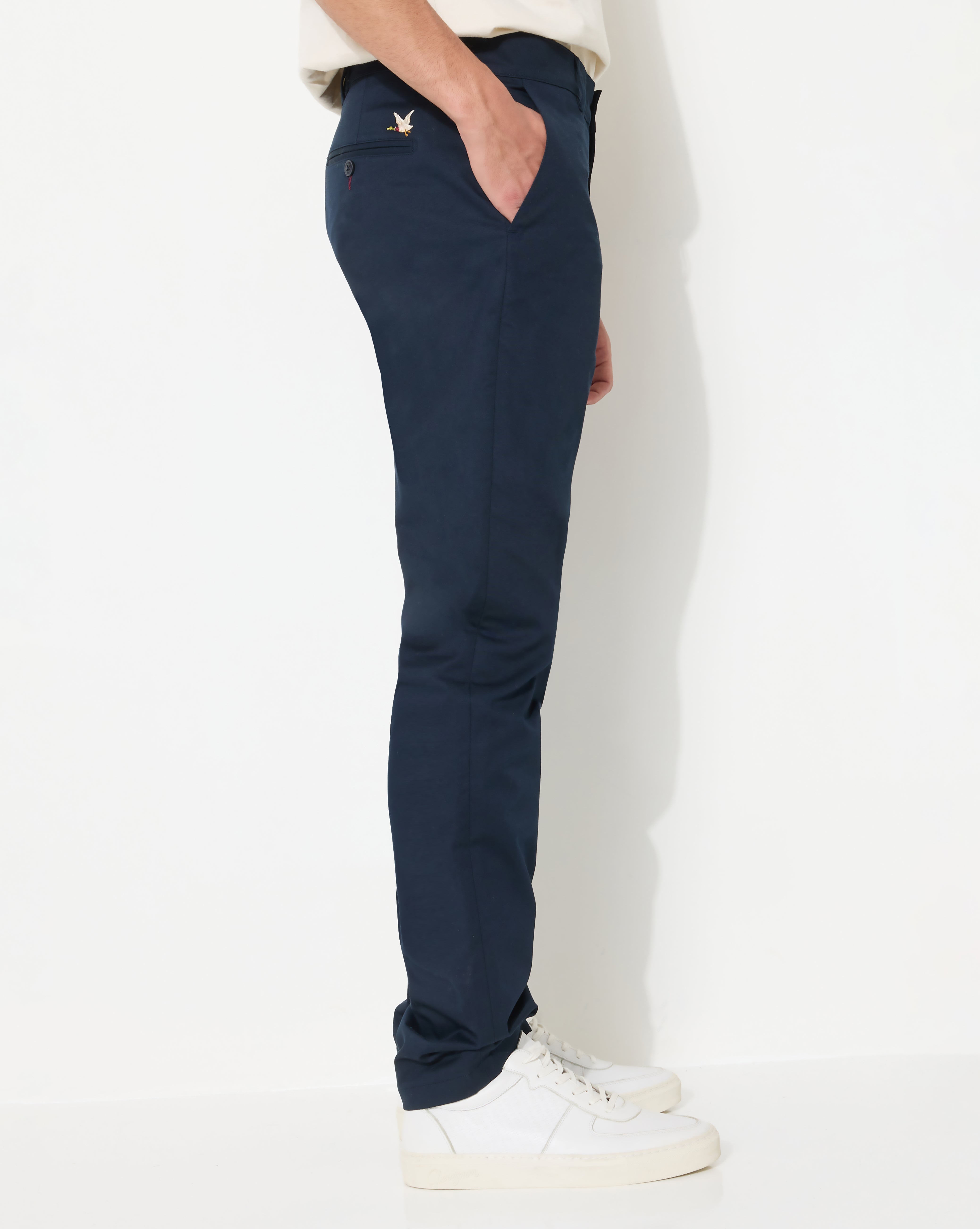 PANTALON CHINO BLEU