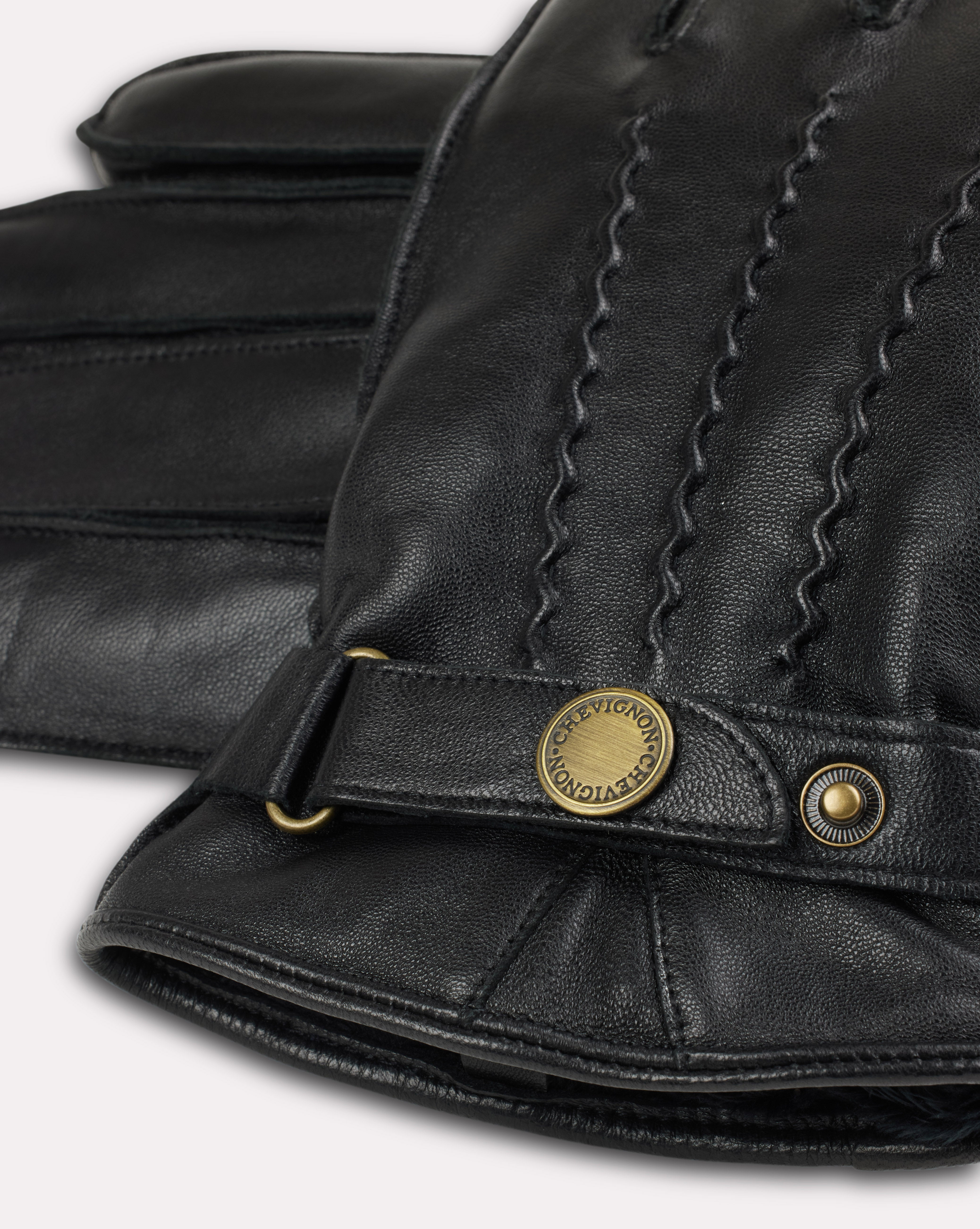 GANTS TROIS PLIS NOIR