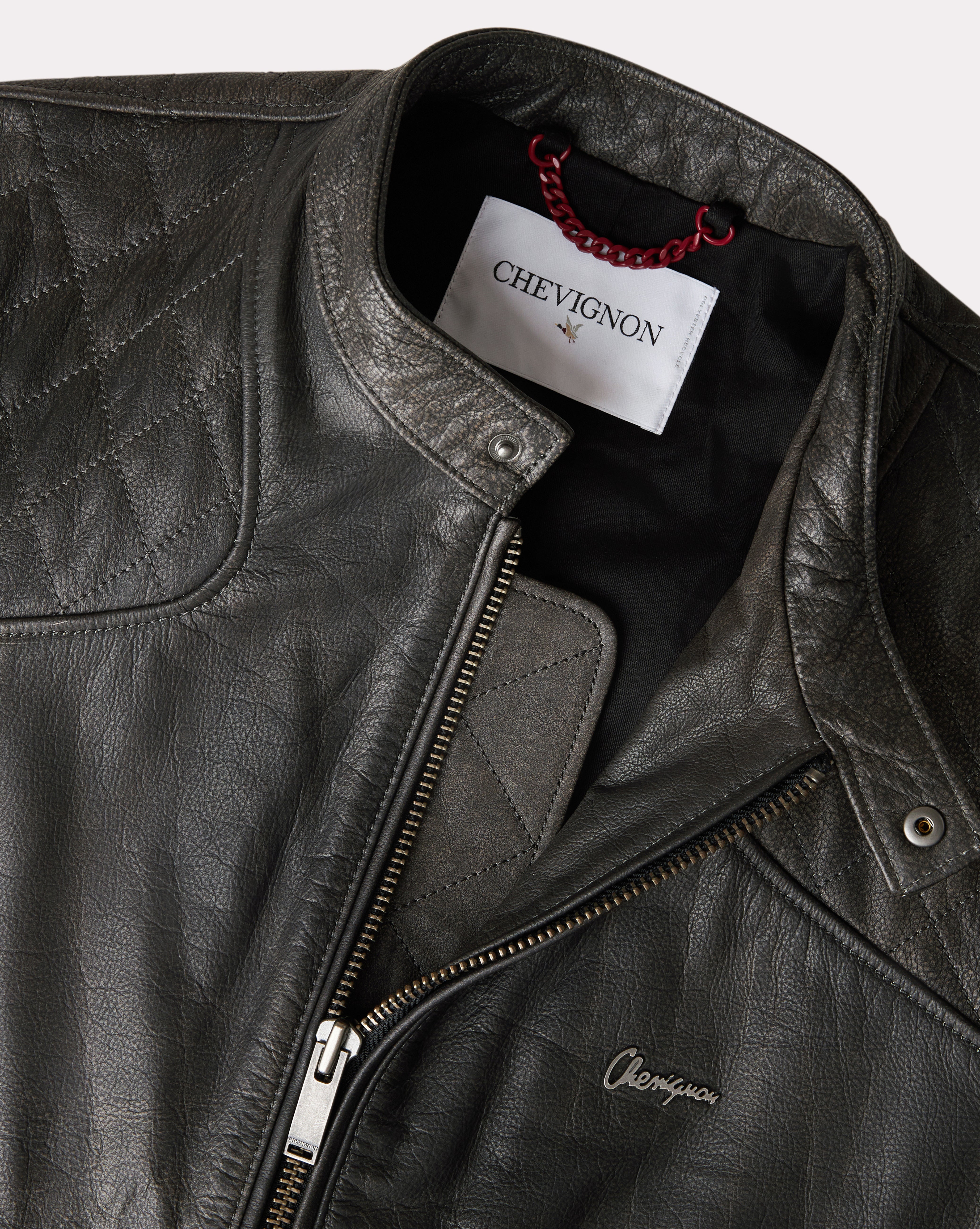 NEUE GRAUE BIKERJACKE