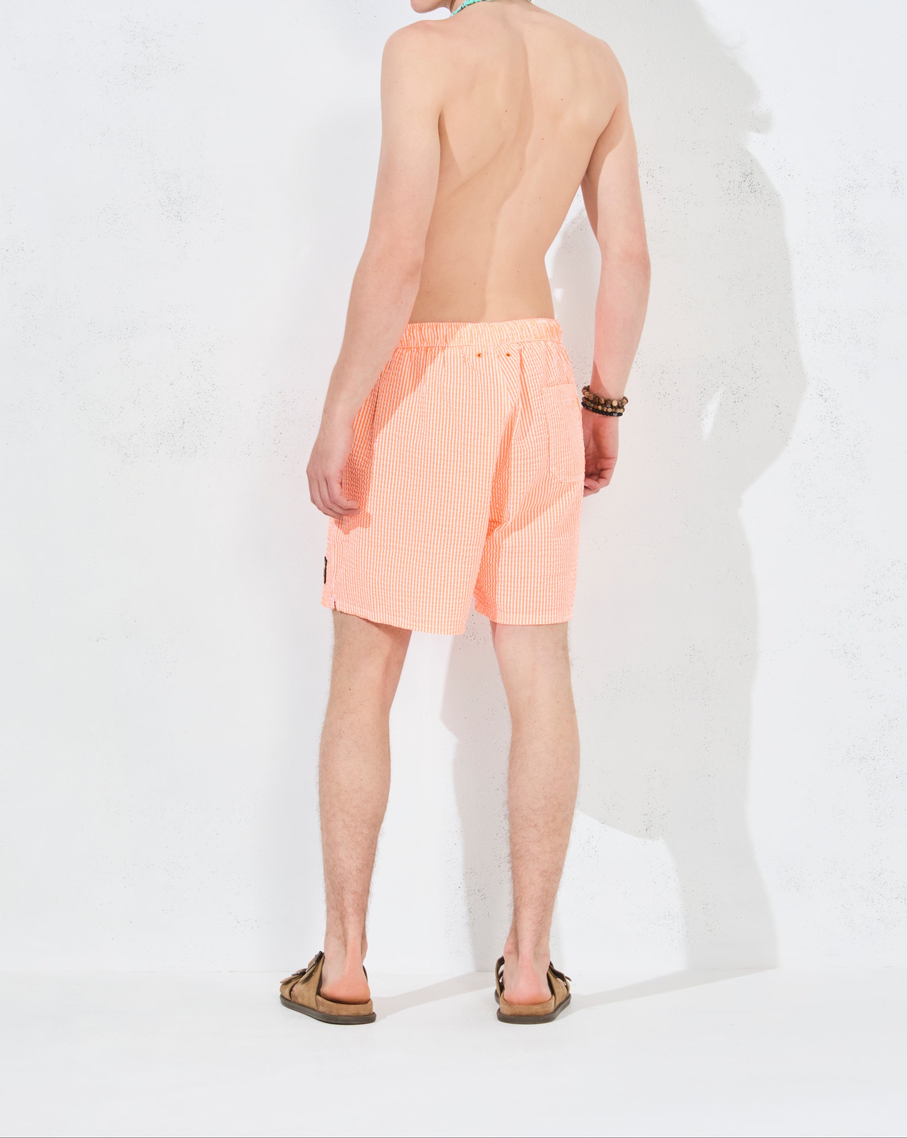 DUCK SWIM STRIPE ORANGE SWIMSUIT