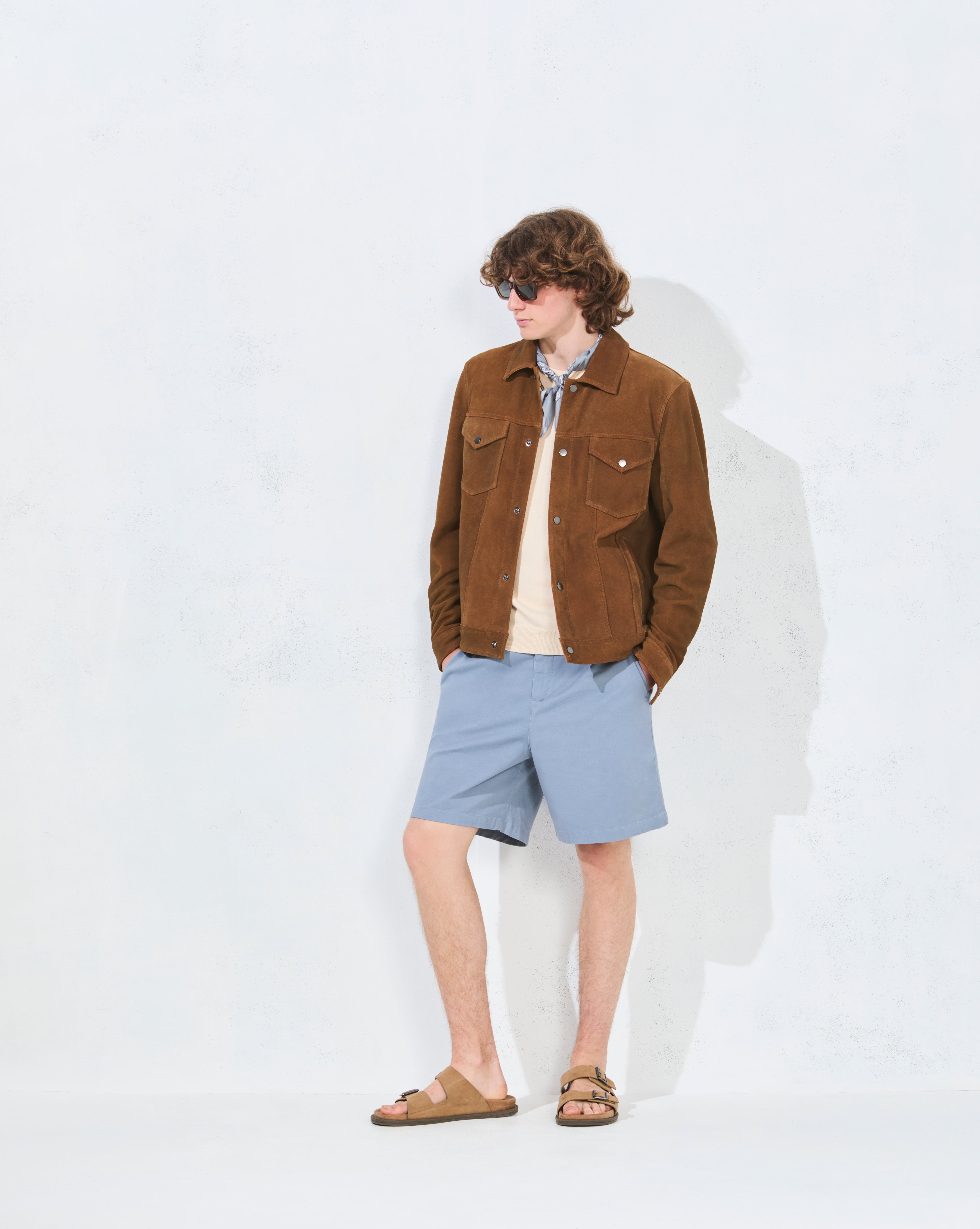 BLOUSON CUIR CONQUEST MARRON