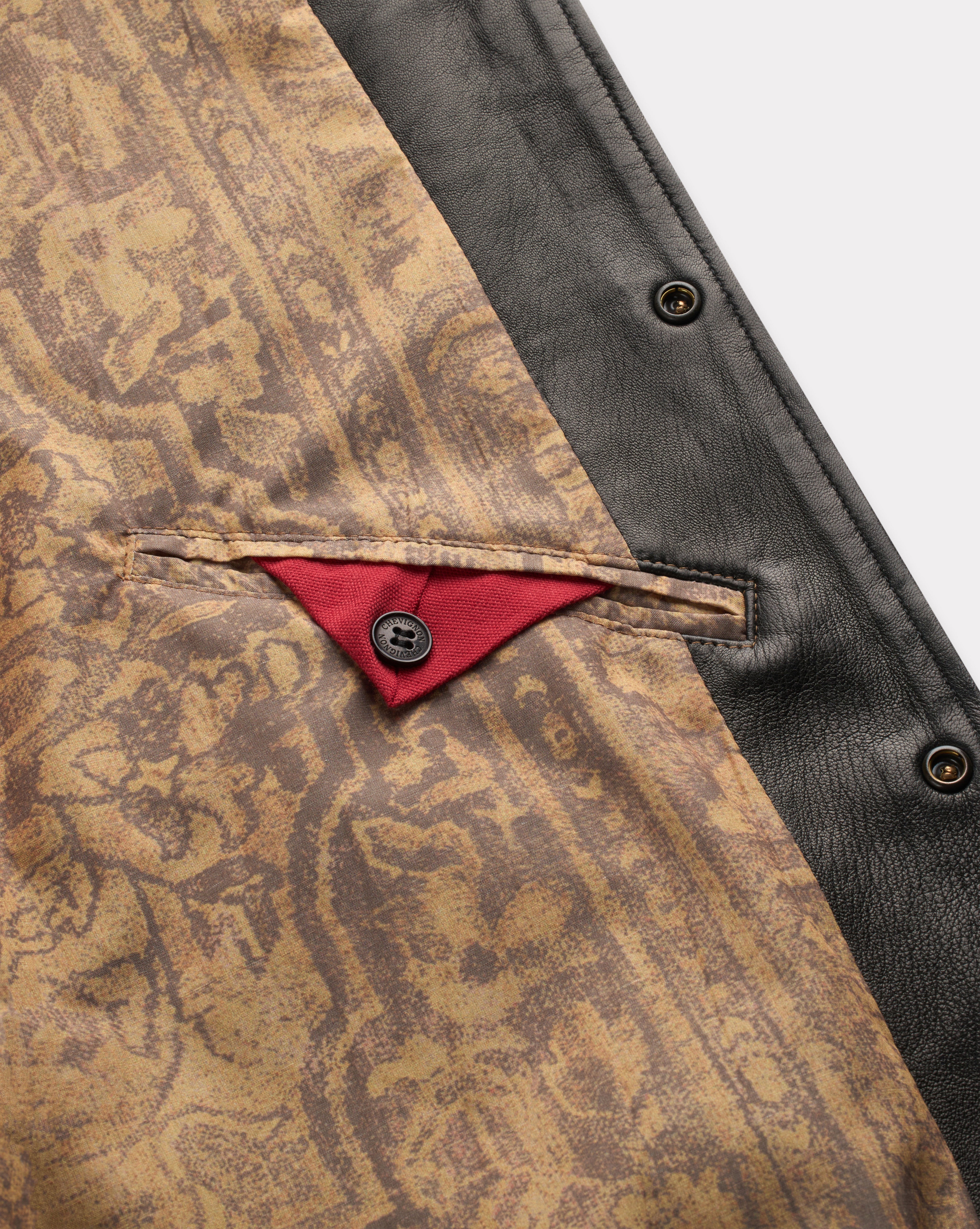 BLOUSON CUIR TEDDY 90 NOIR