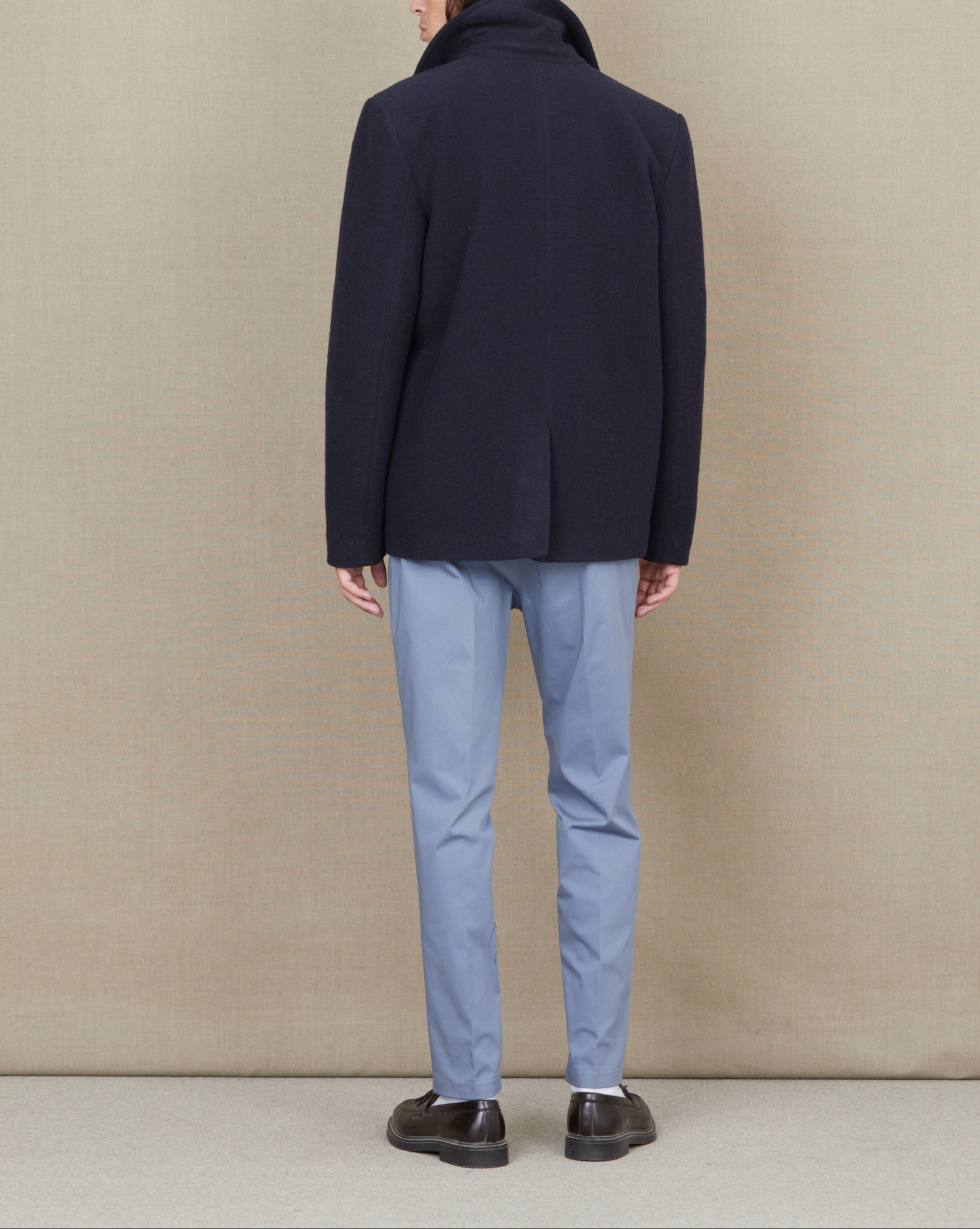 BLUE PEA COAT JACKET