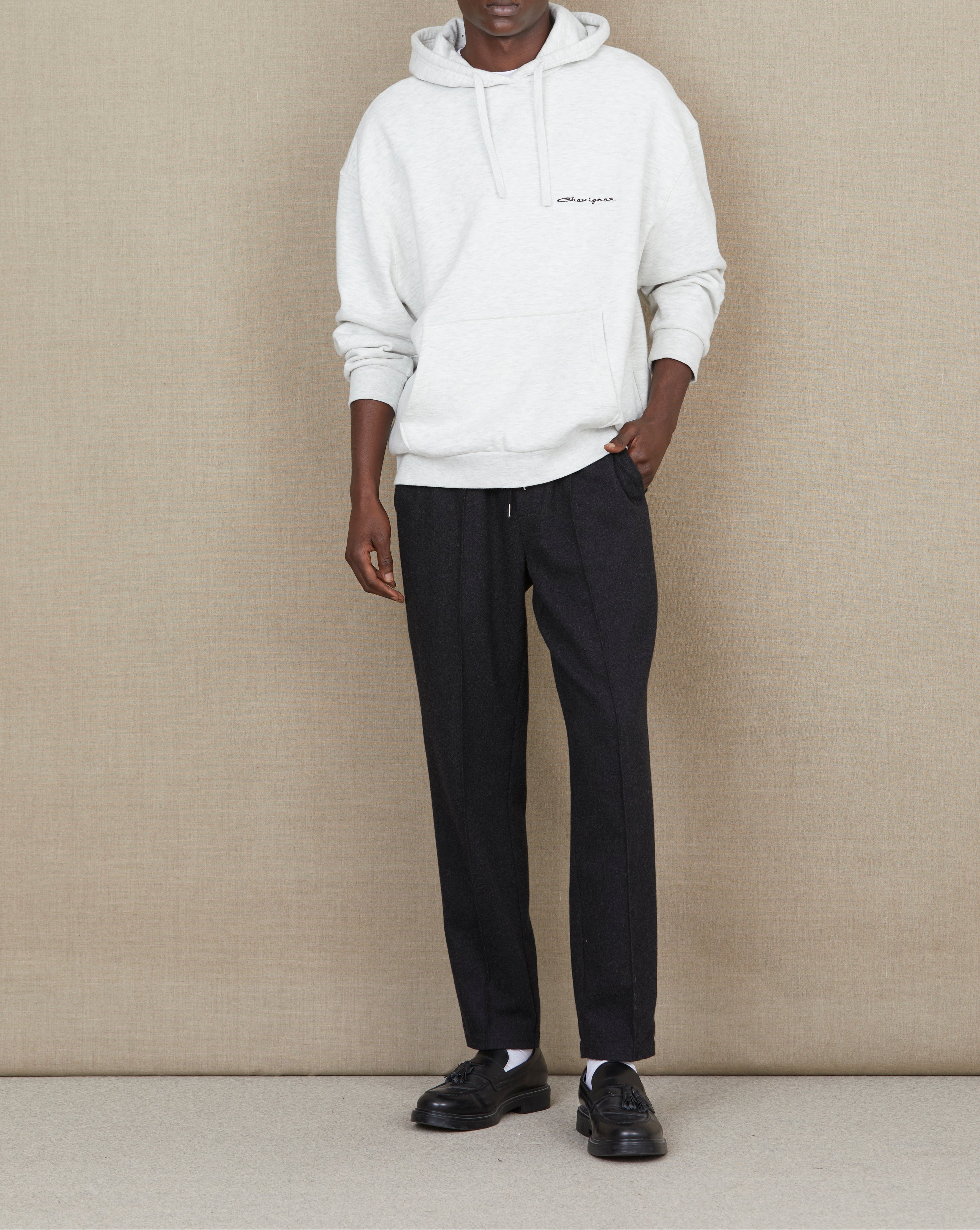 OVERSIZE-SWEATSHIRT IN GRAU CITY HOOD