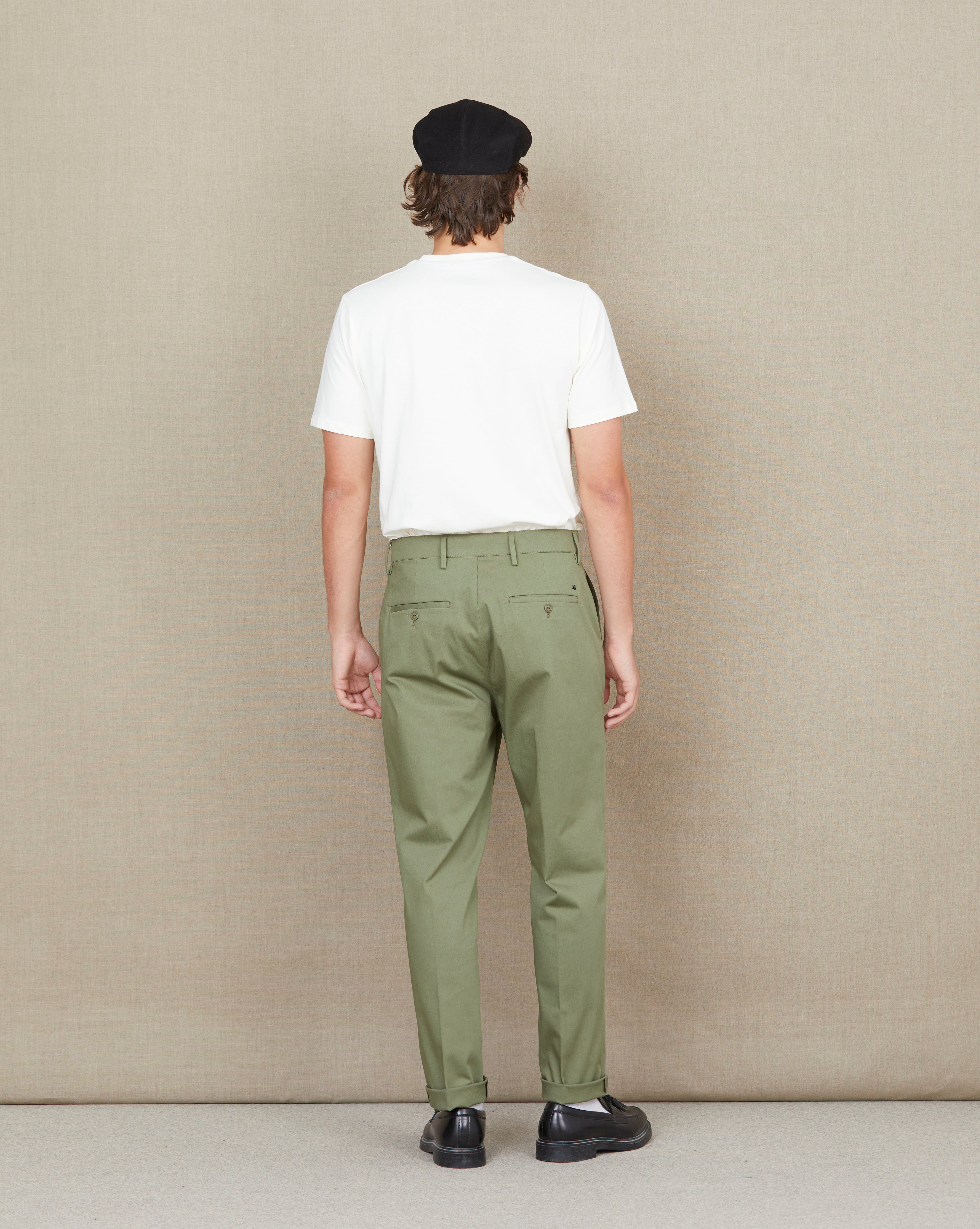 PANTALON PLEAT VERT