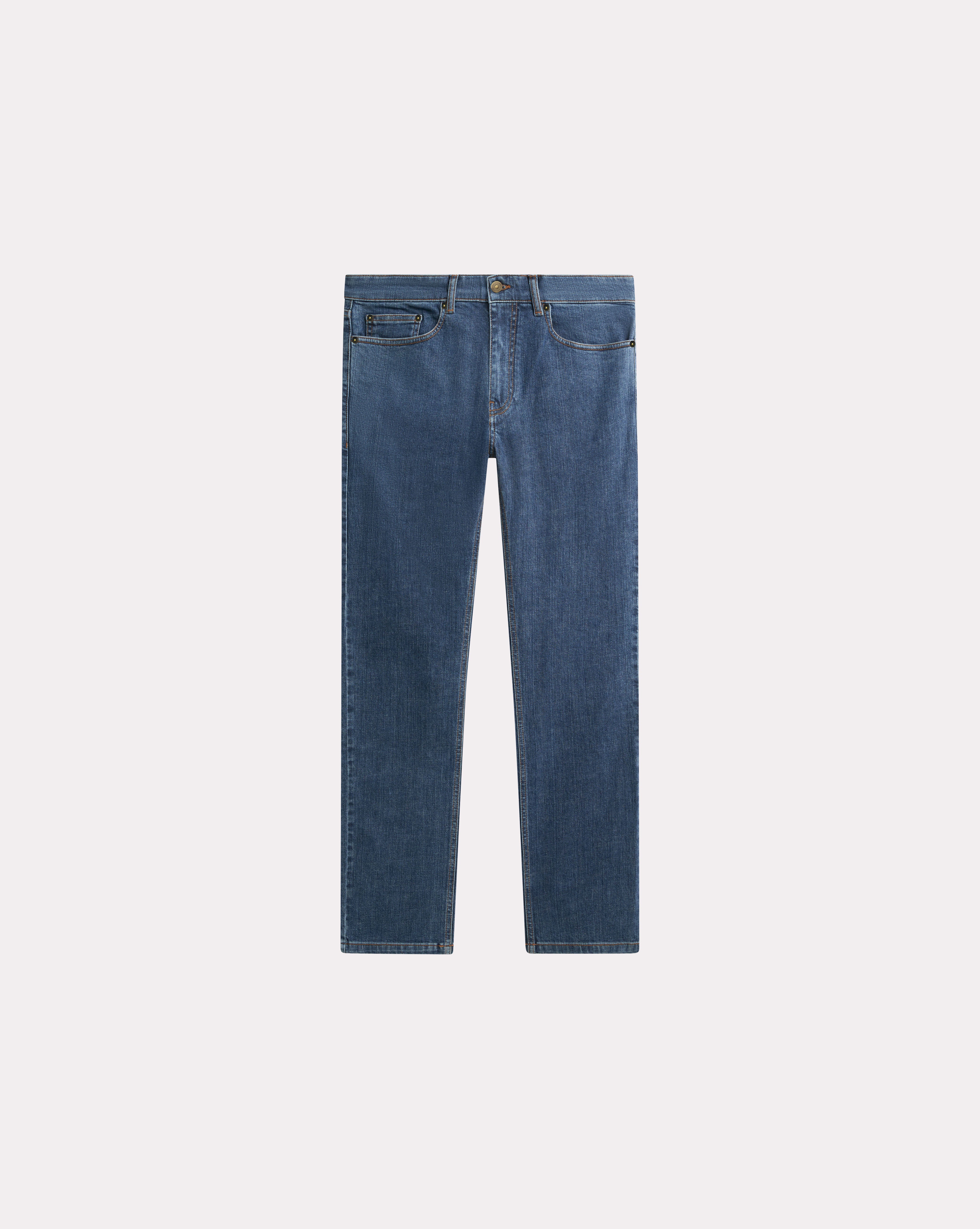 MARINEBLAUE JEANS AUS GERADEEM DENIM