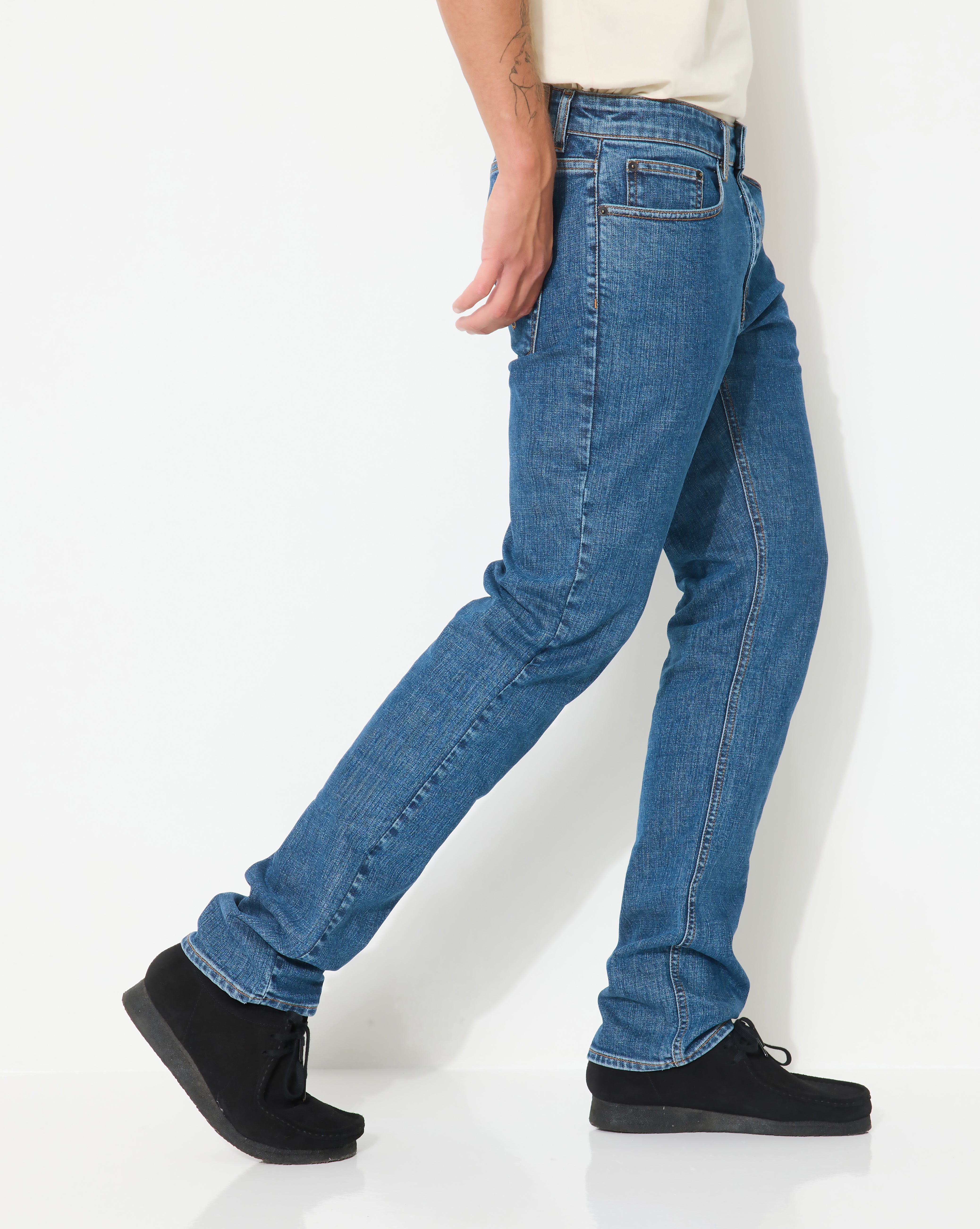 JEAN DENIM STRAIGHT BLEU