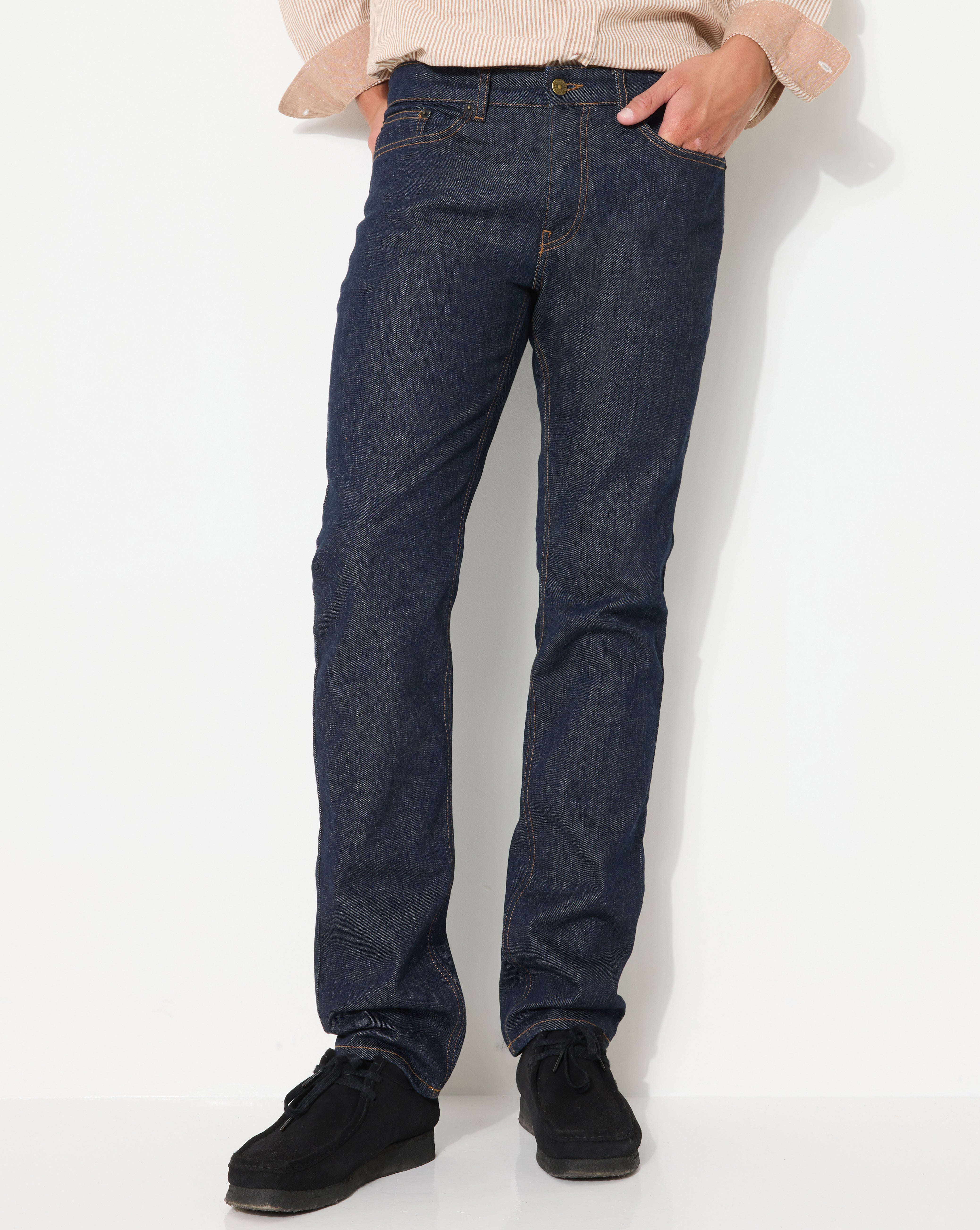 JEAN DENIM STRAIGHT BLEU MARINE