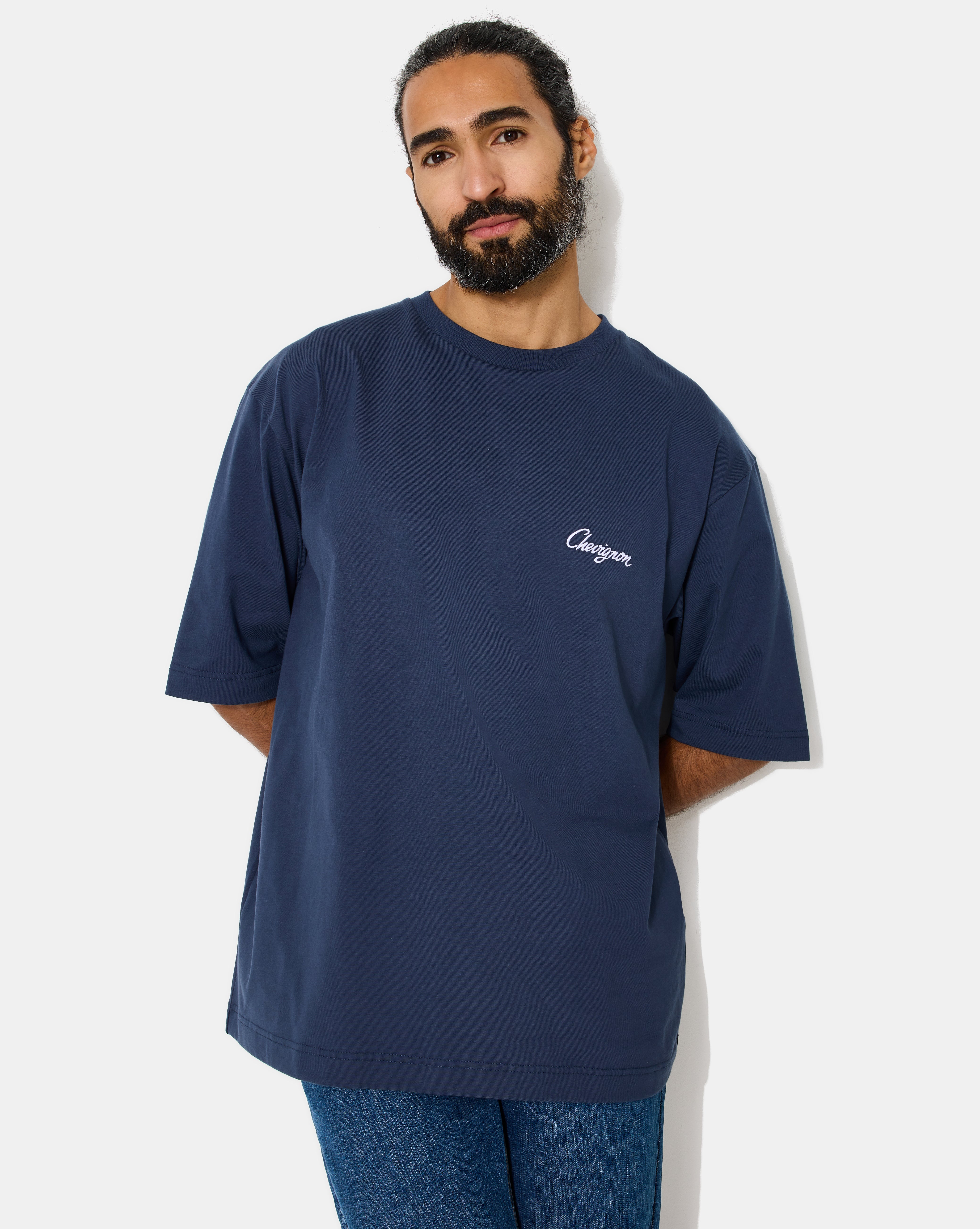 T-SHIRT CITY TEE OVERSIZE BLEU