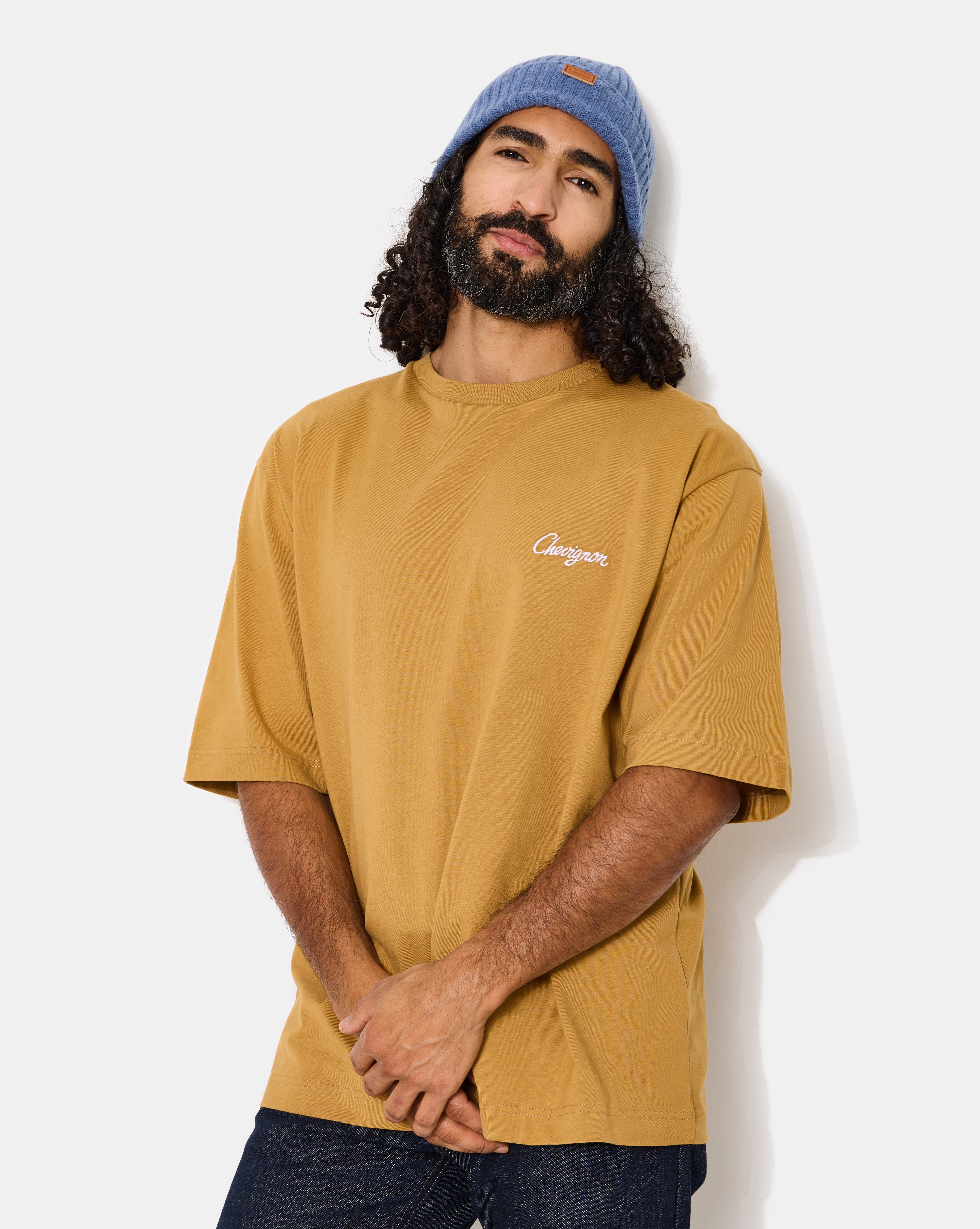 T-SHIRT CITY TEE OVERSIZE MARRON