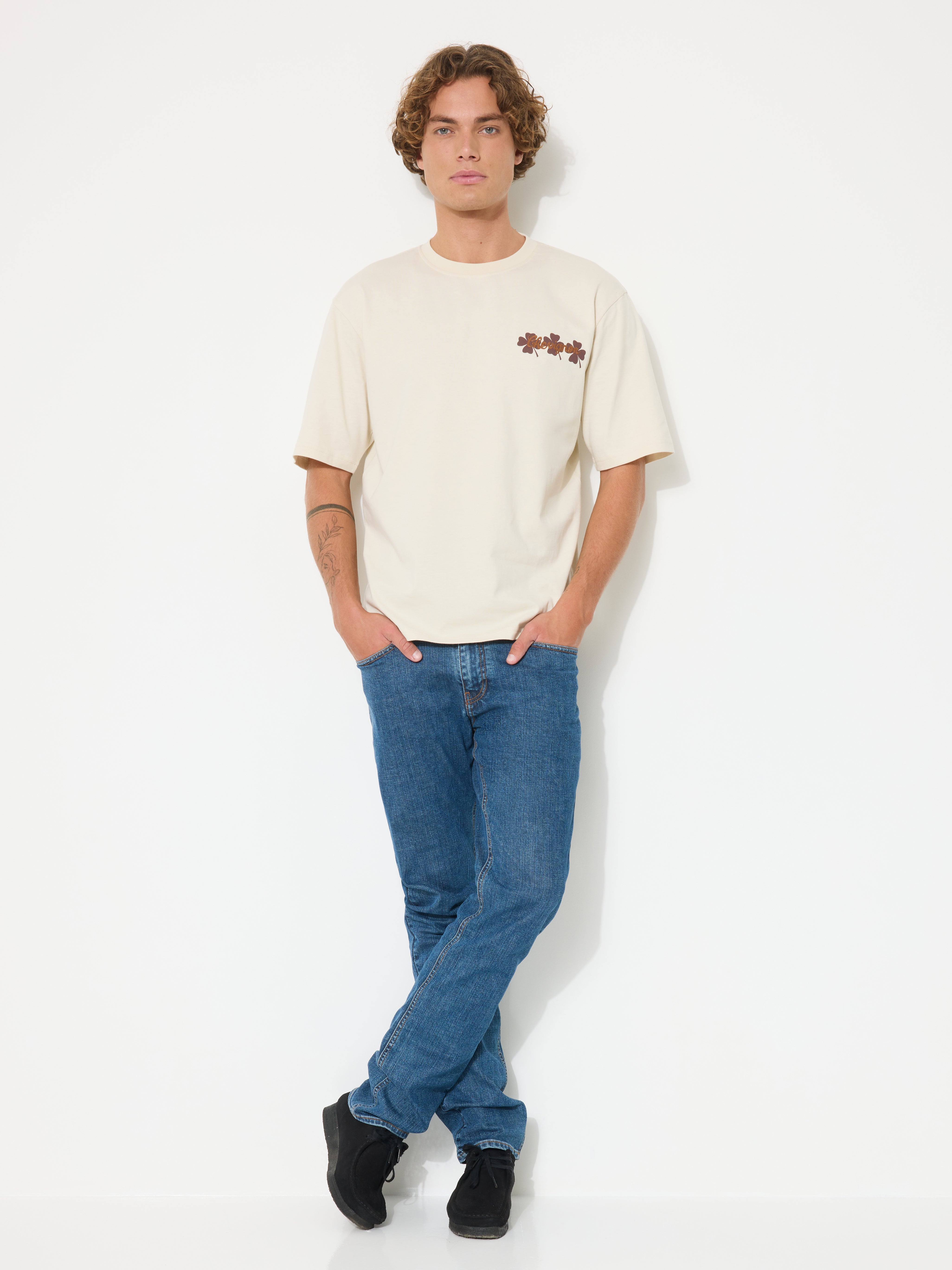 CLOVER TEE OVERSIZE ECRU T-SHIRT