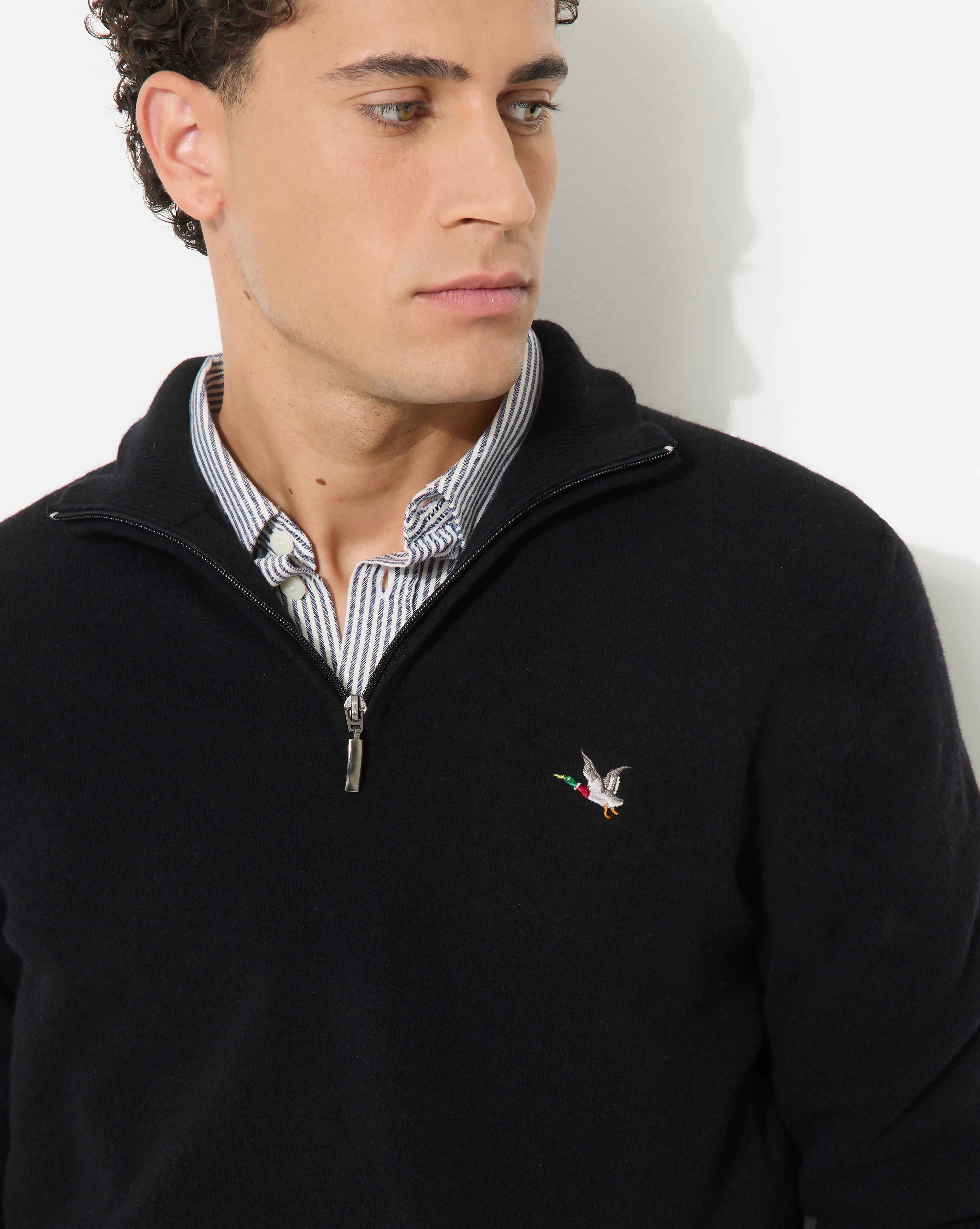 PULL EN LAINE WOOL TRUCKER NOIR