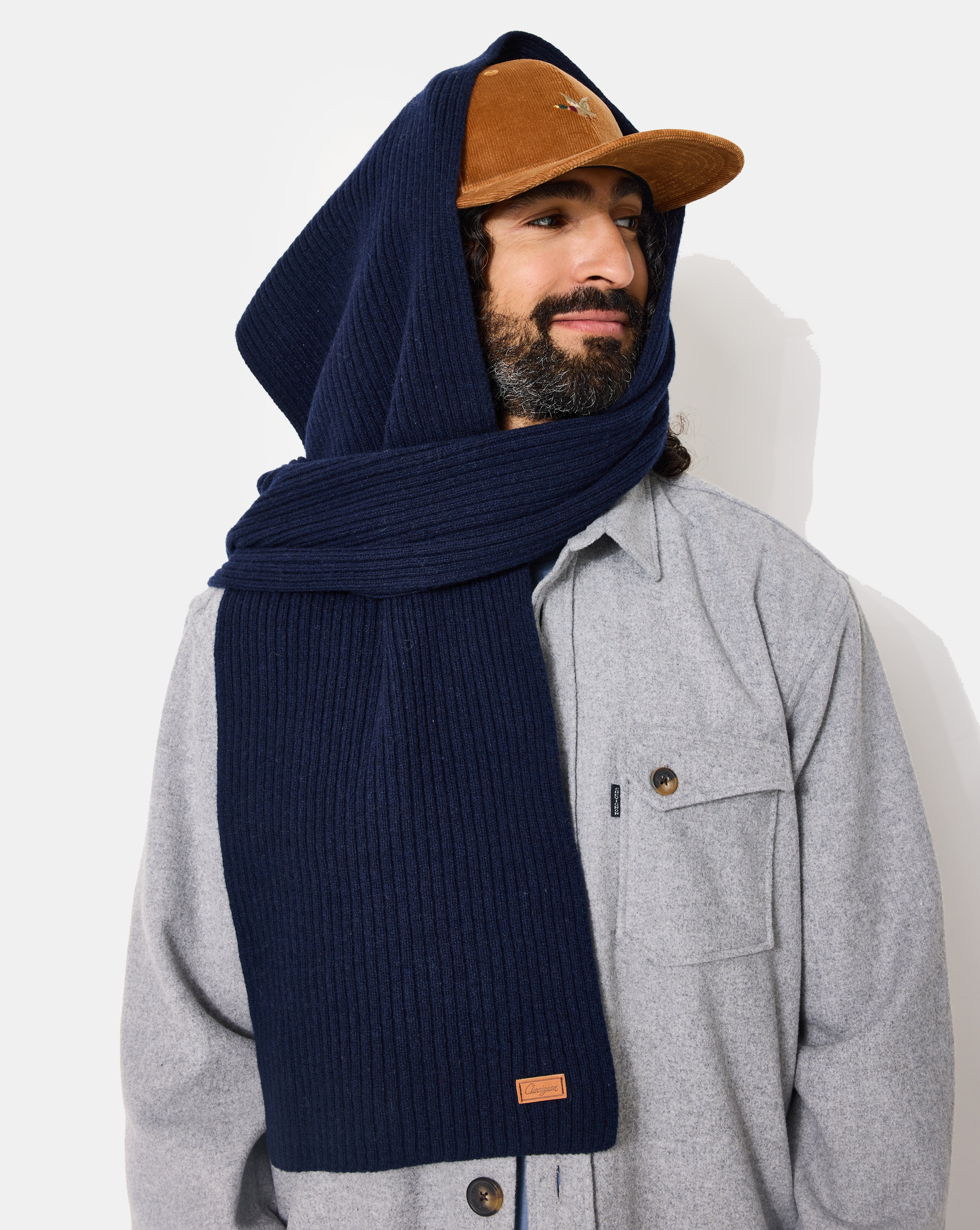 FRENCH SCARF NAVY BLUE