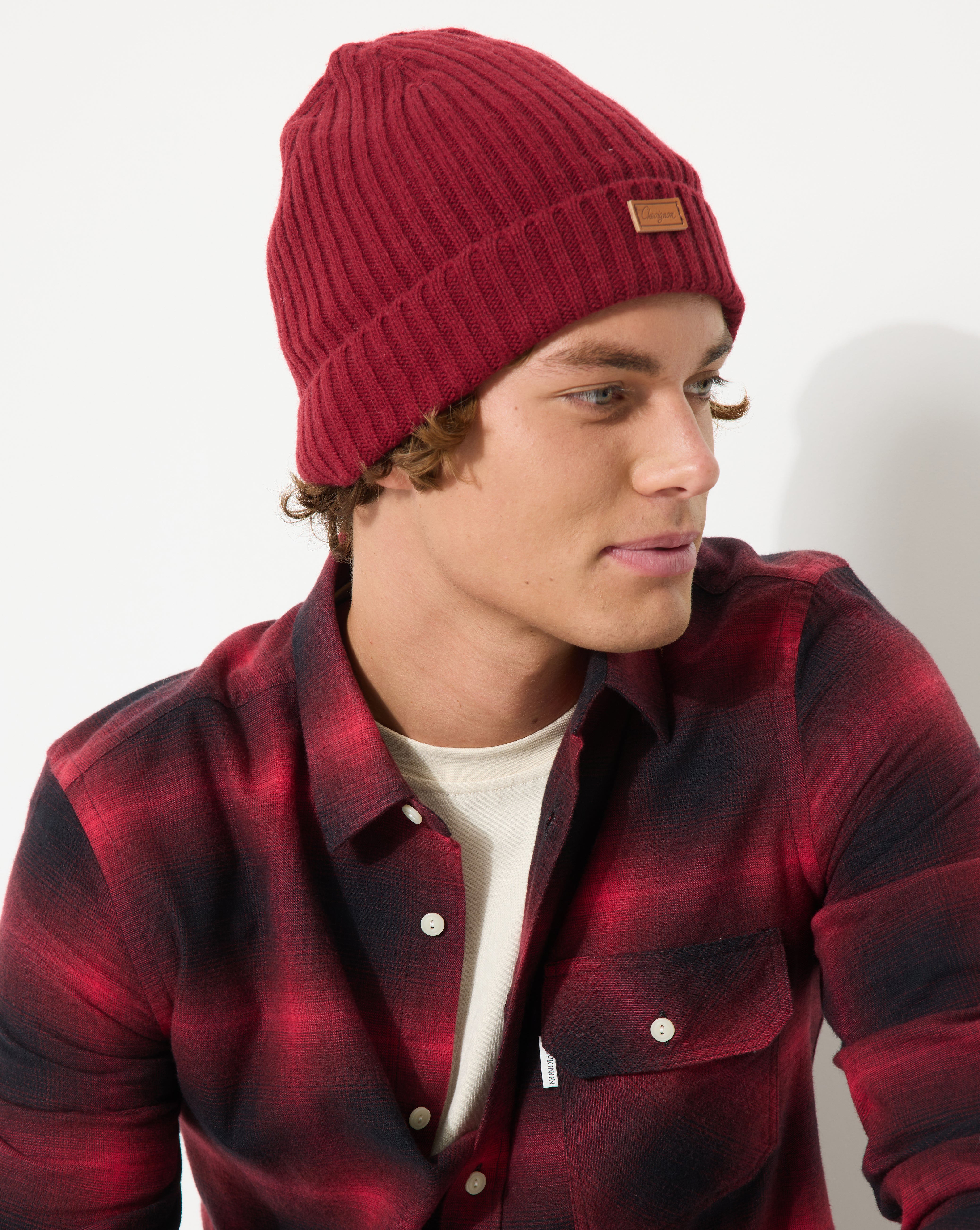 RED FRENCH BEANIE