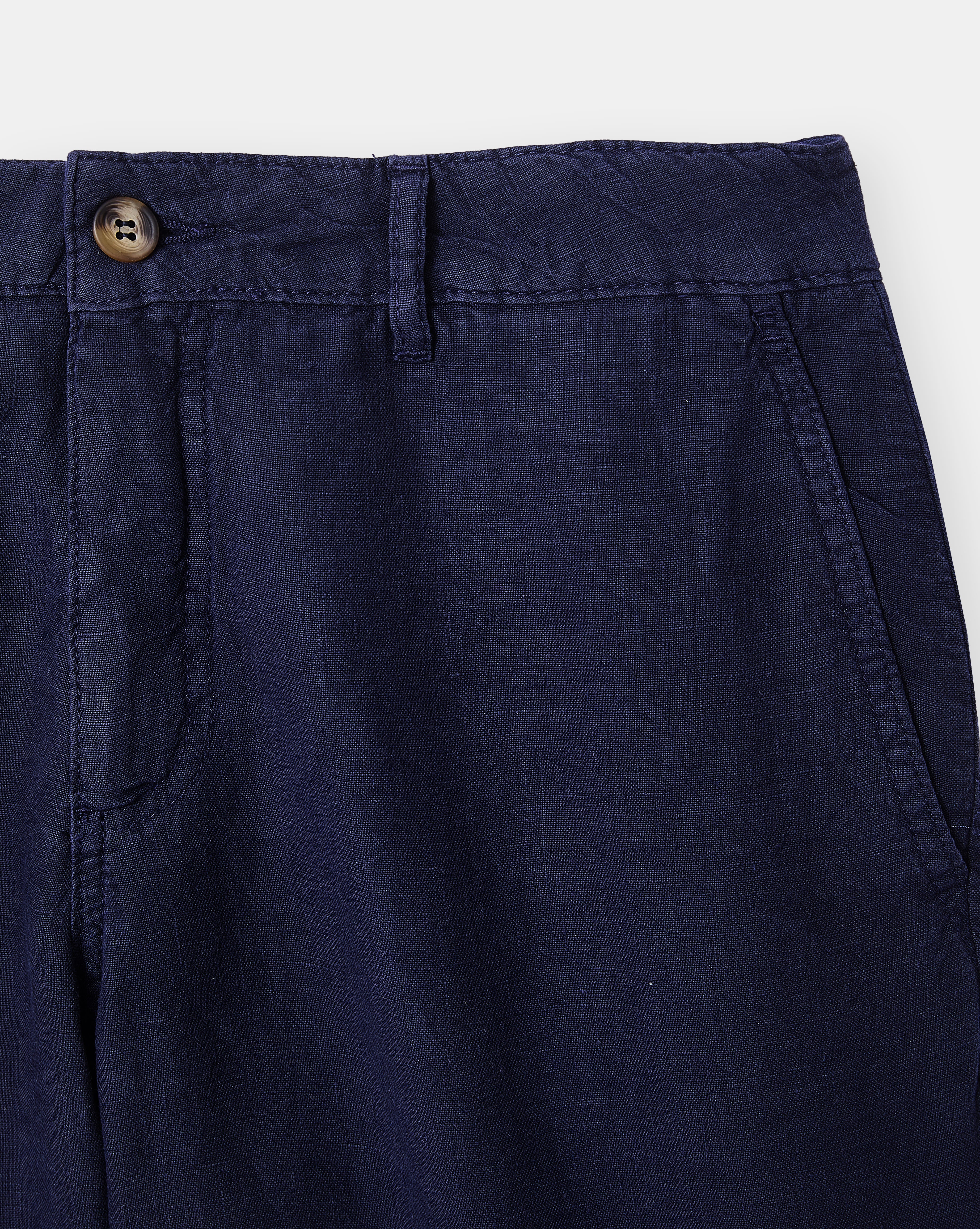 MARINEBLAUES LEINEN-SHORTS