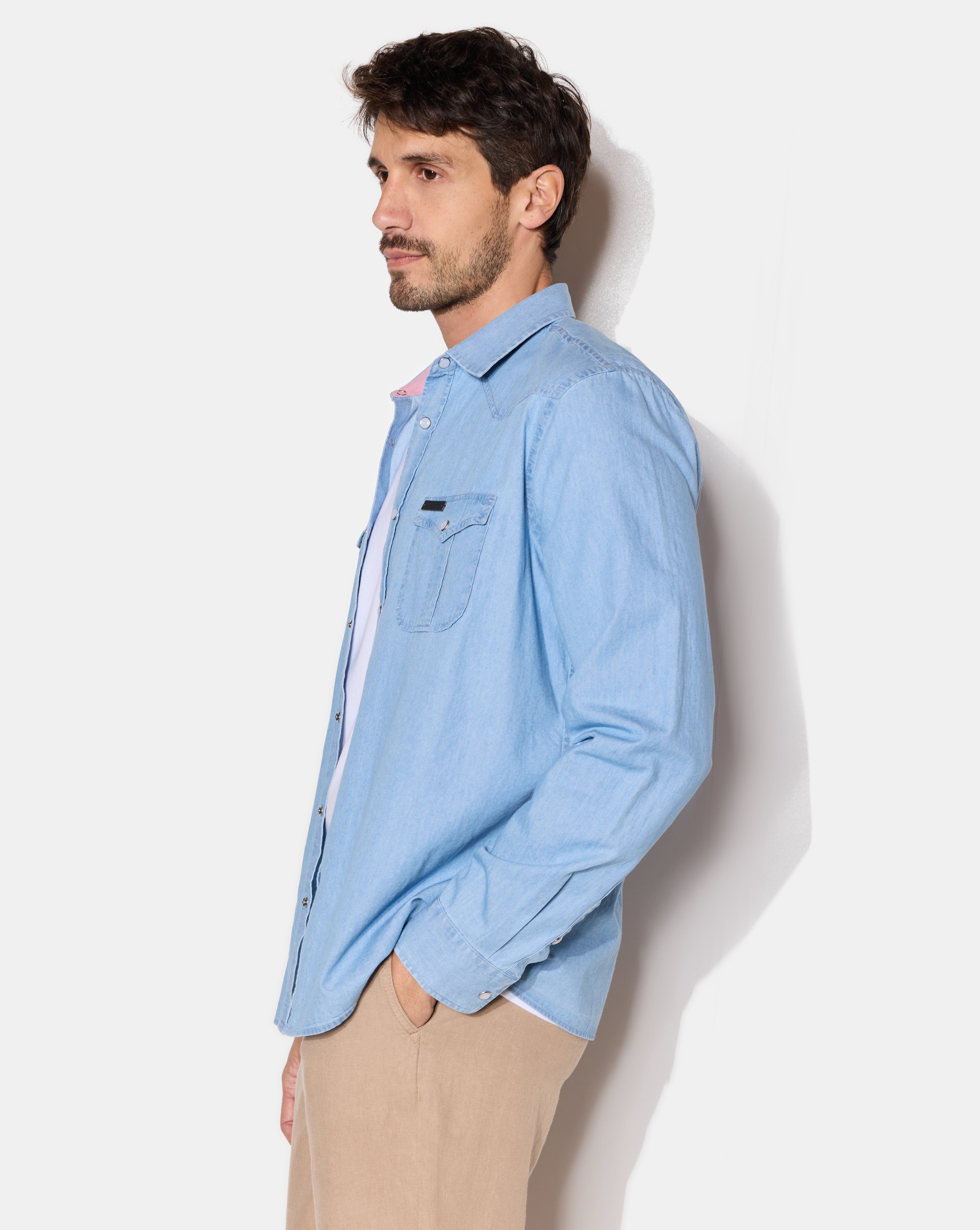 HELLBLAUES DENZEL-HEMD