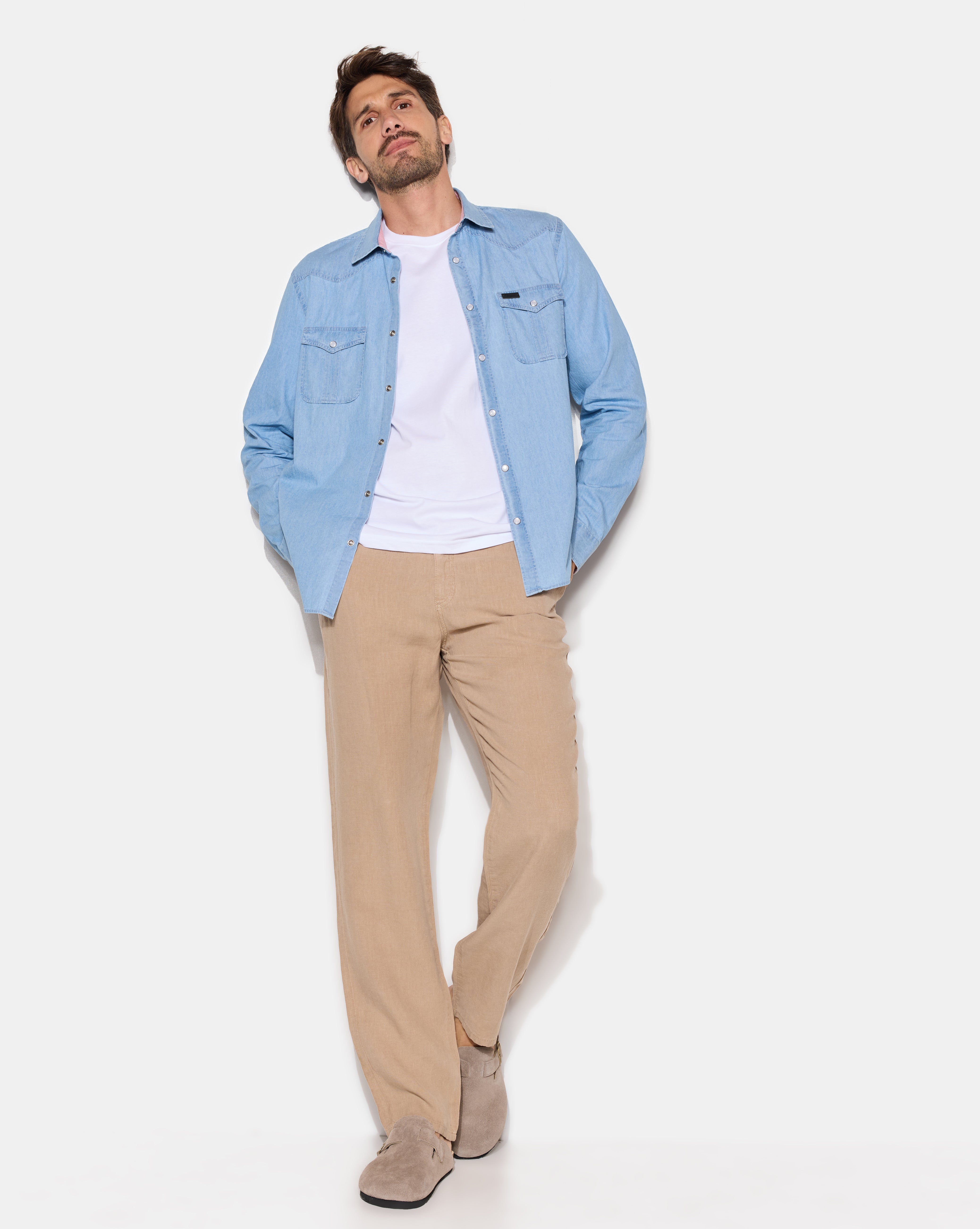 HELLBLAUES DENZEL-HEMD