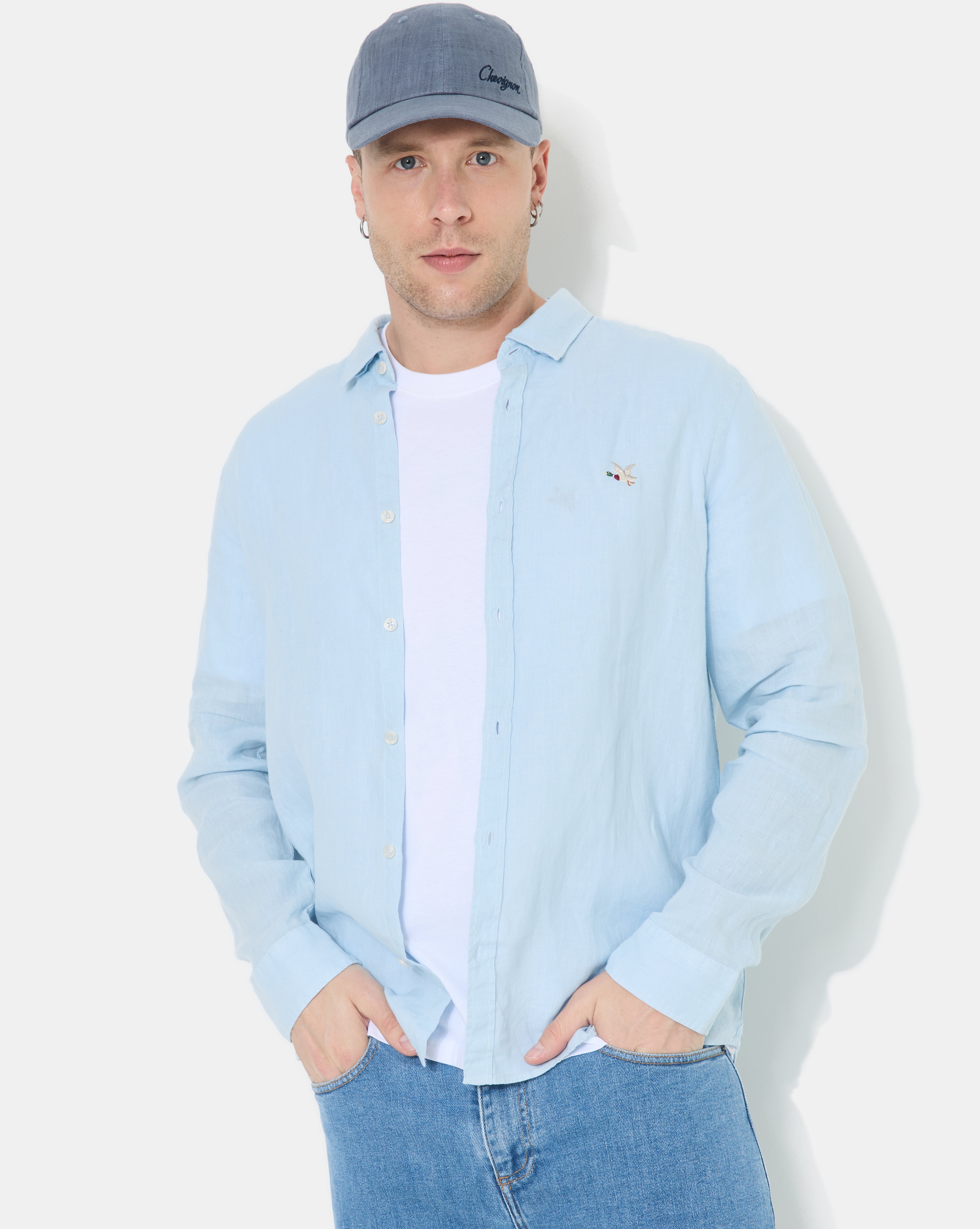HEMD LEINEN LZ HELLBLAU