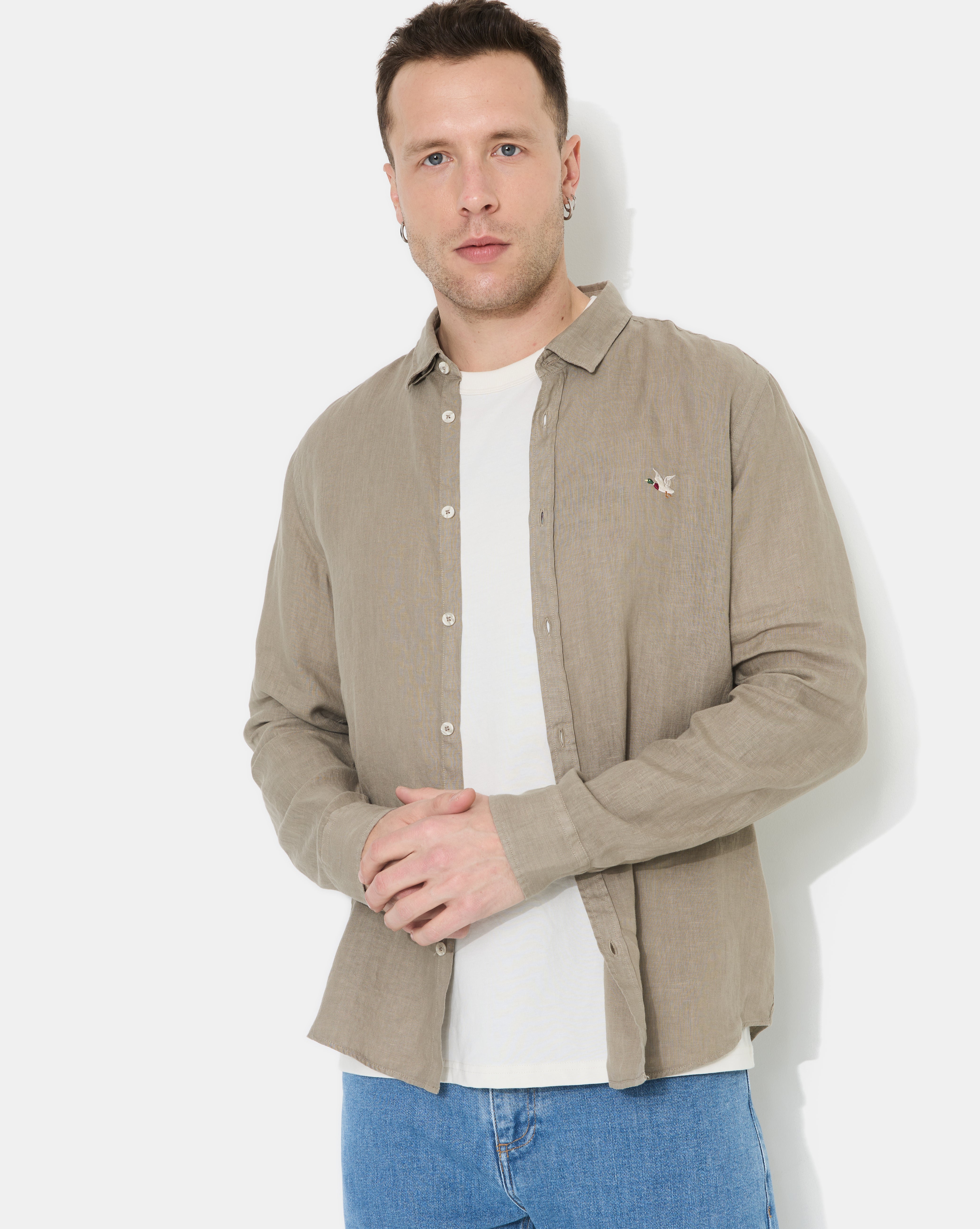CHEMISE LINO ML ARMY