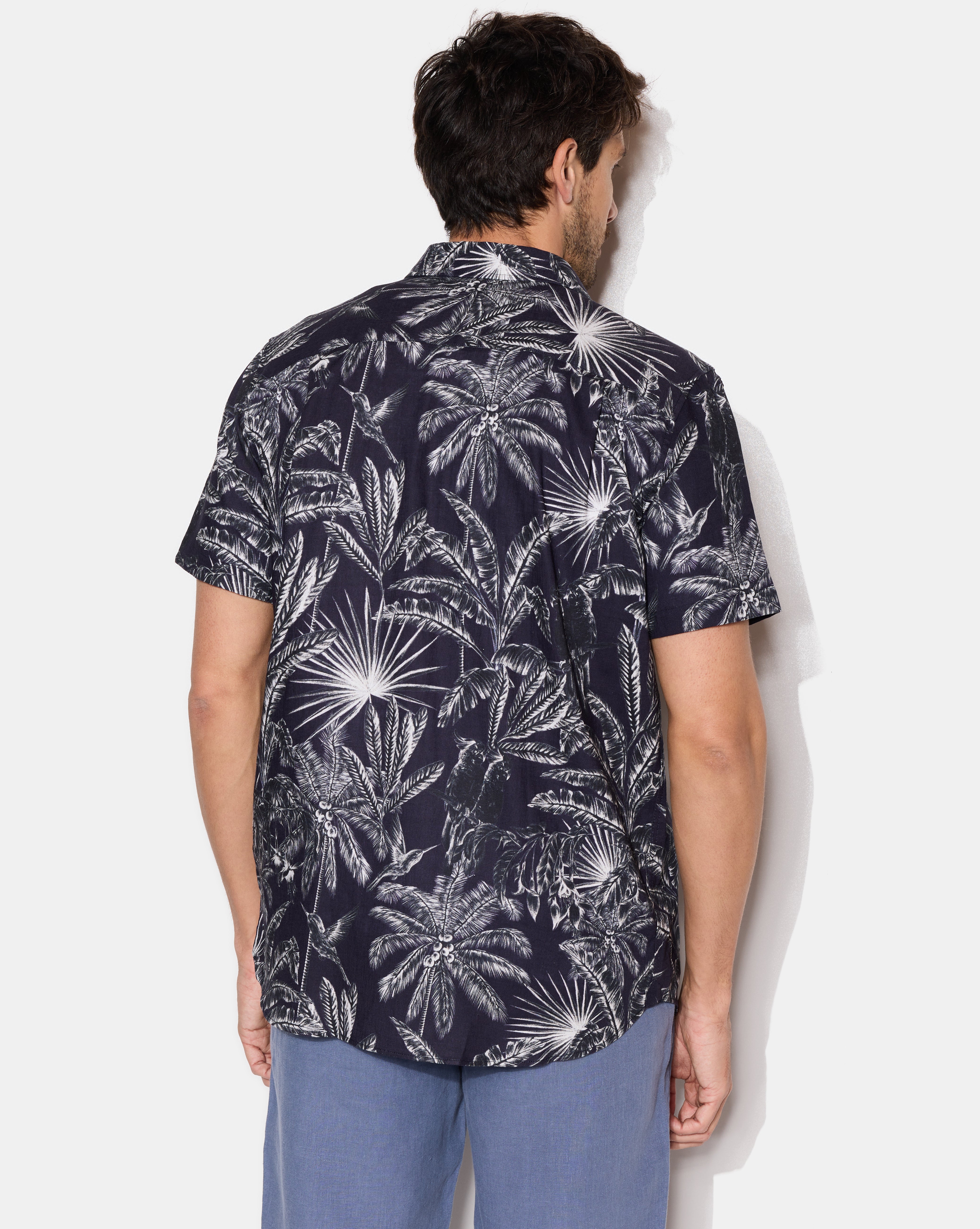 DOMINO HEMD MARINEBLAU