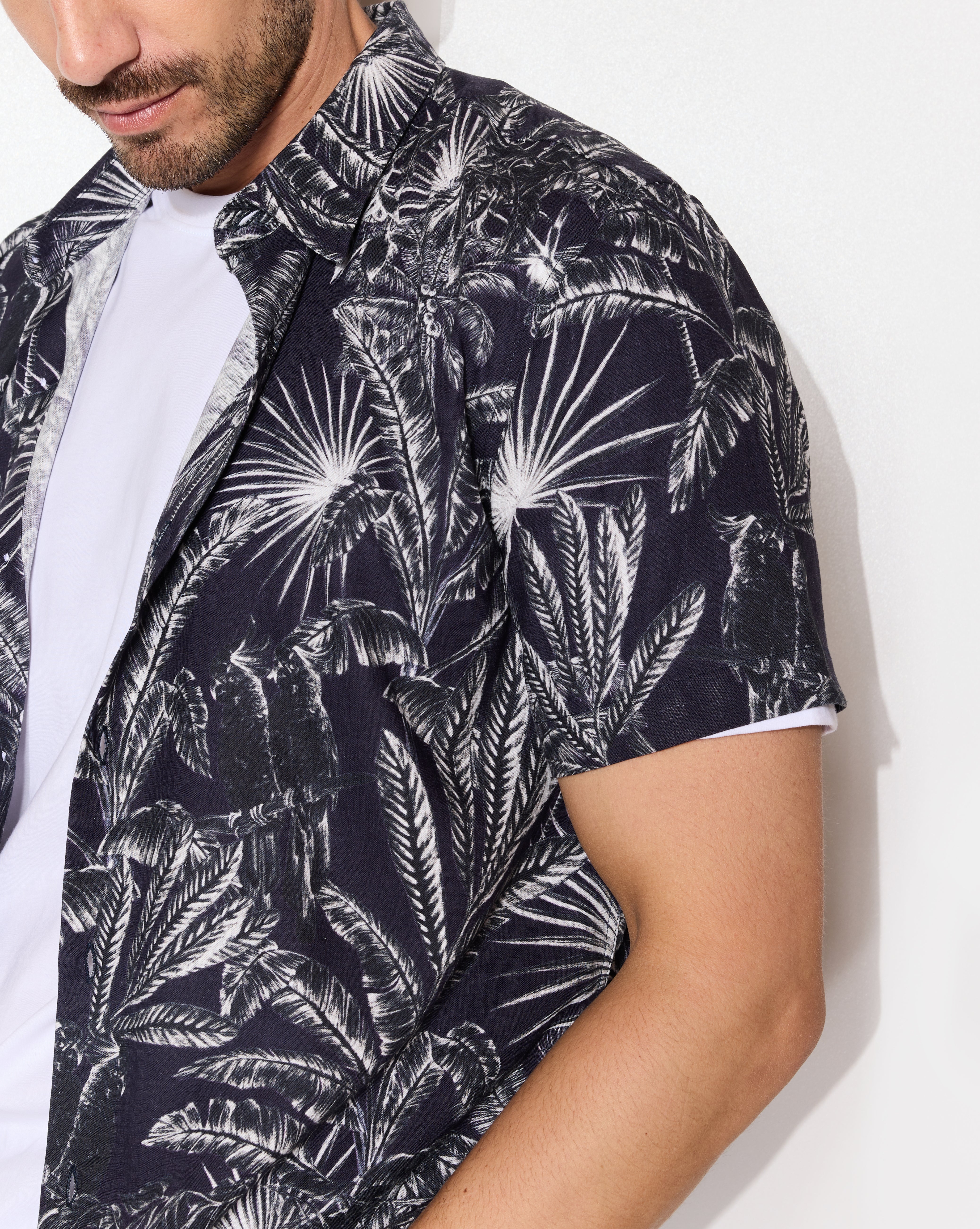 CHEMISE DOMINO BLEU MARINE