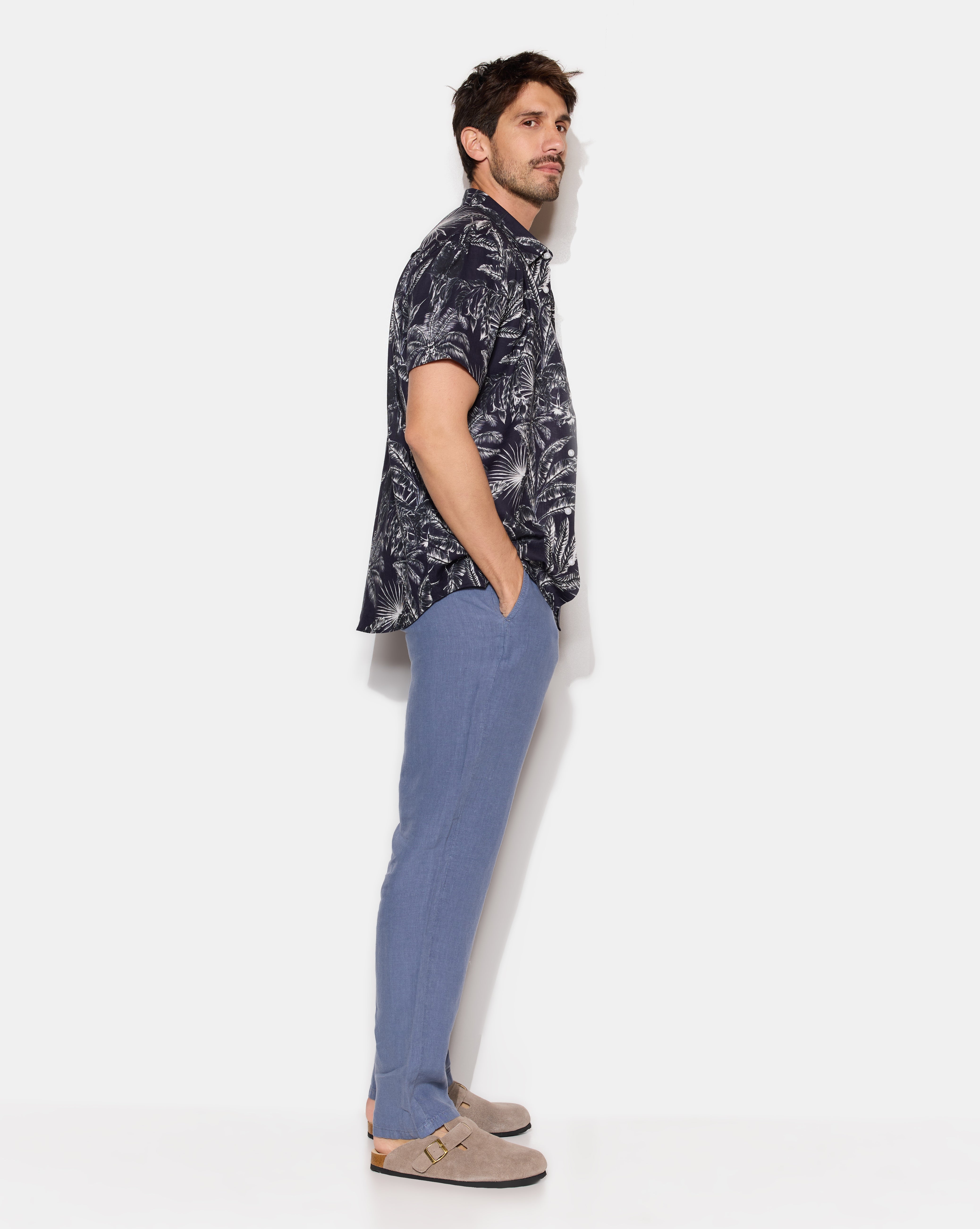CHEMISE DOMINO BLEU MARINE