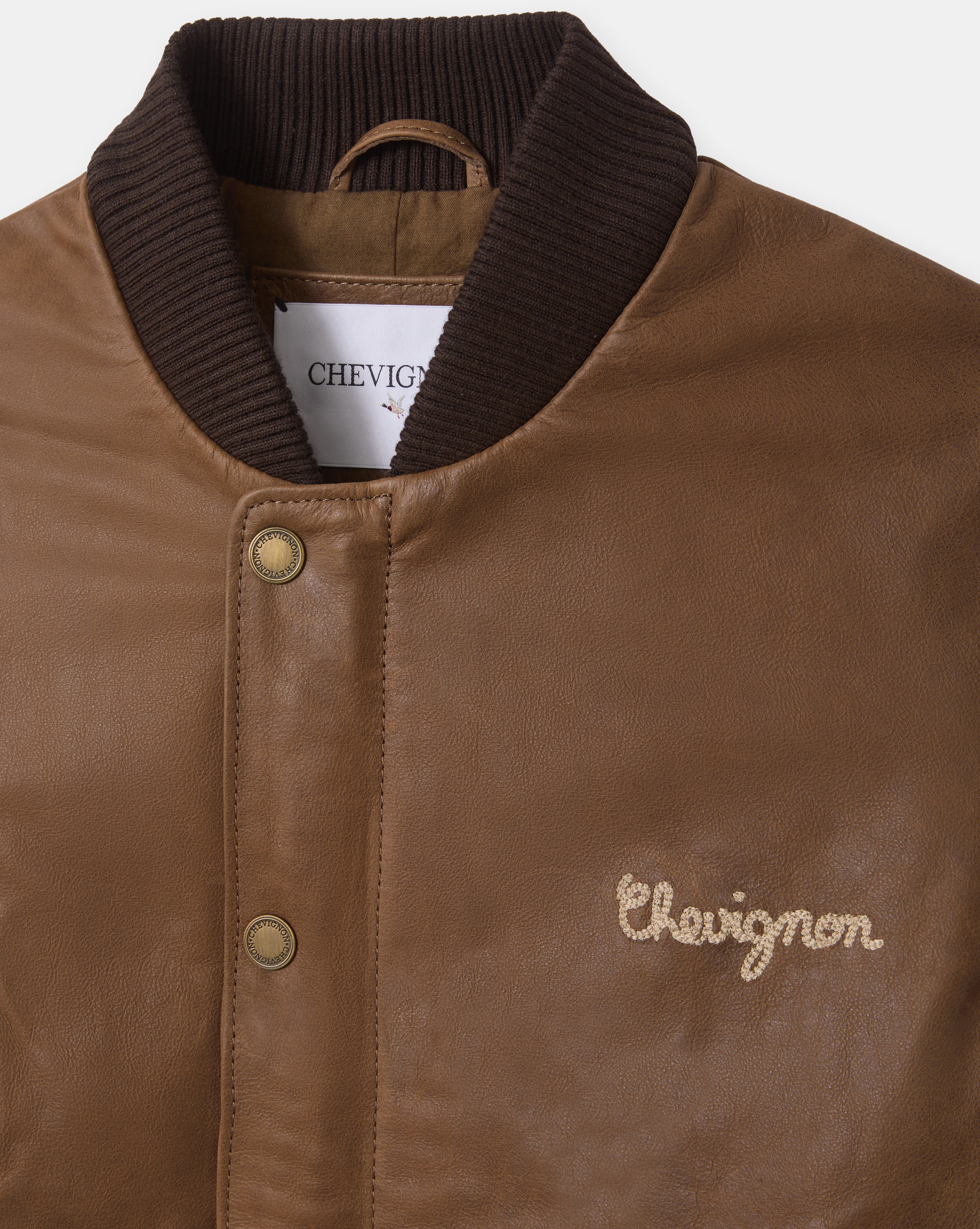 LEDERJACKE DALLAS BRAUN