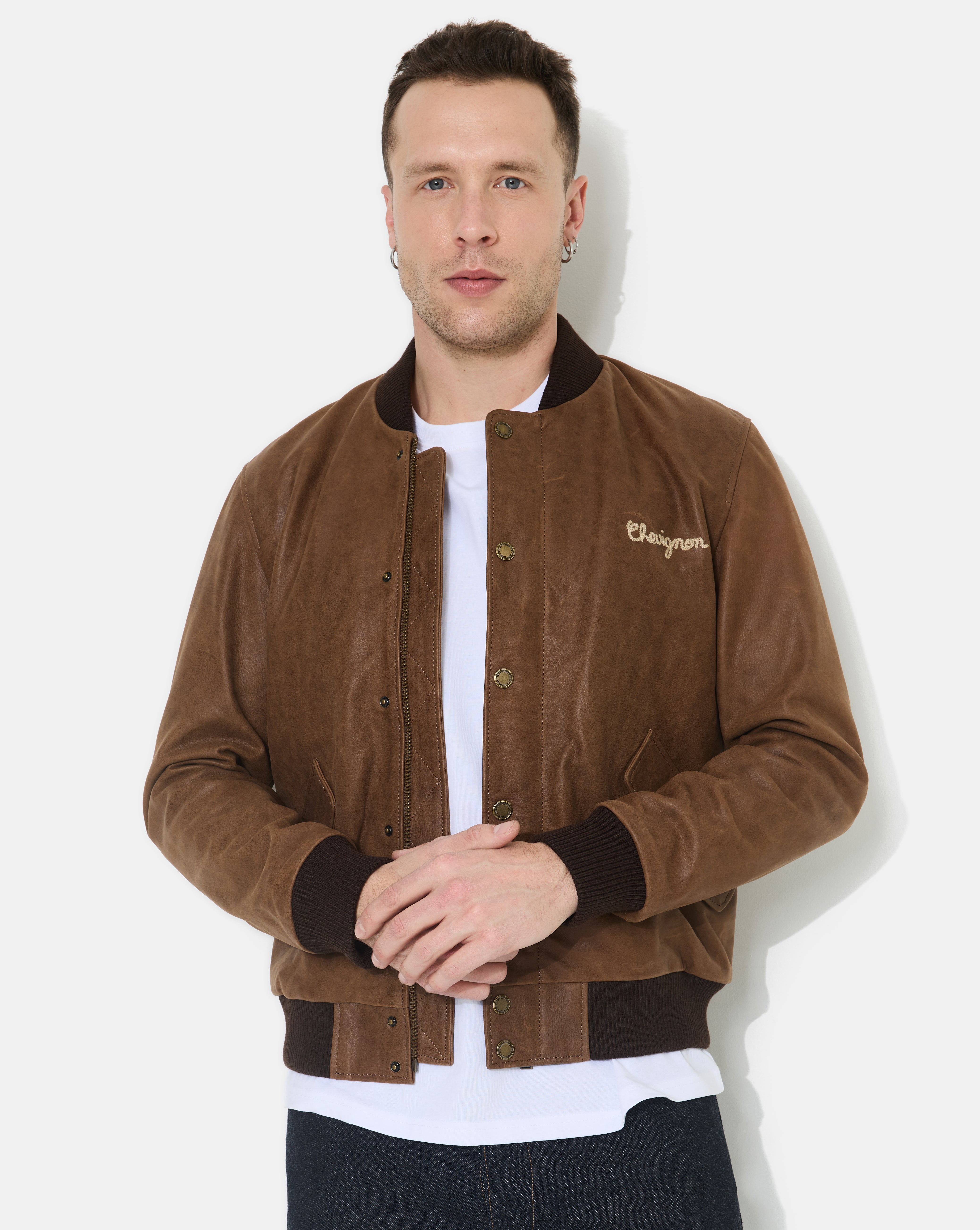LEDERJACKE DALLAS BRAUN