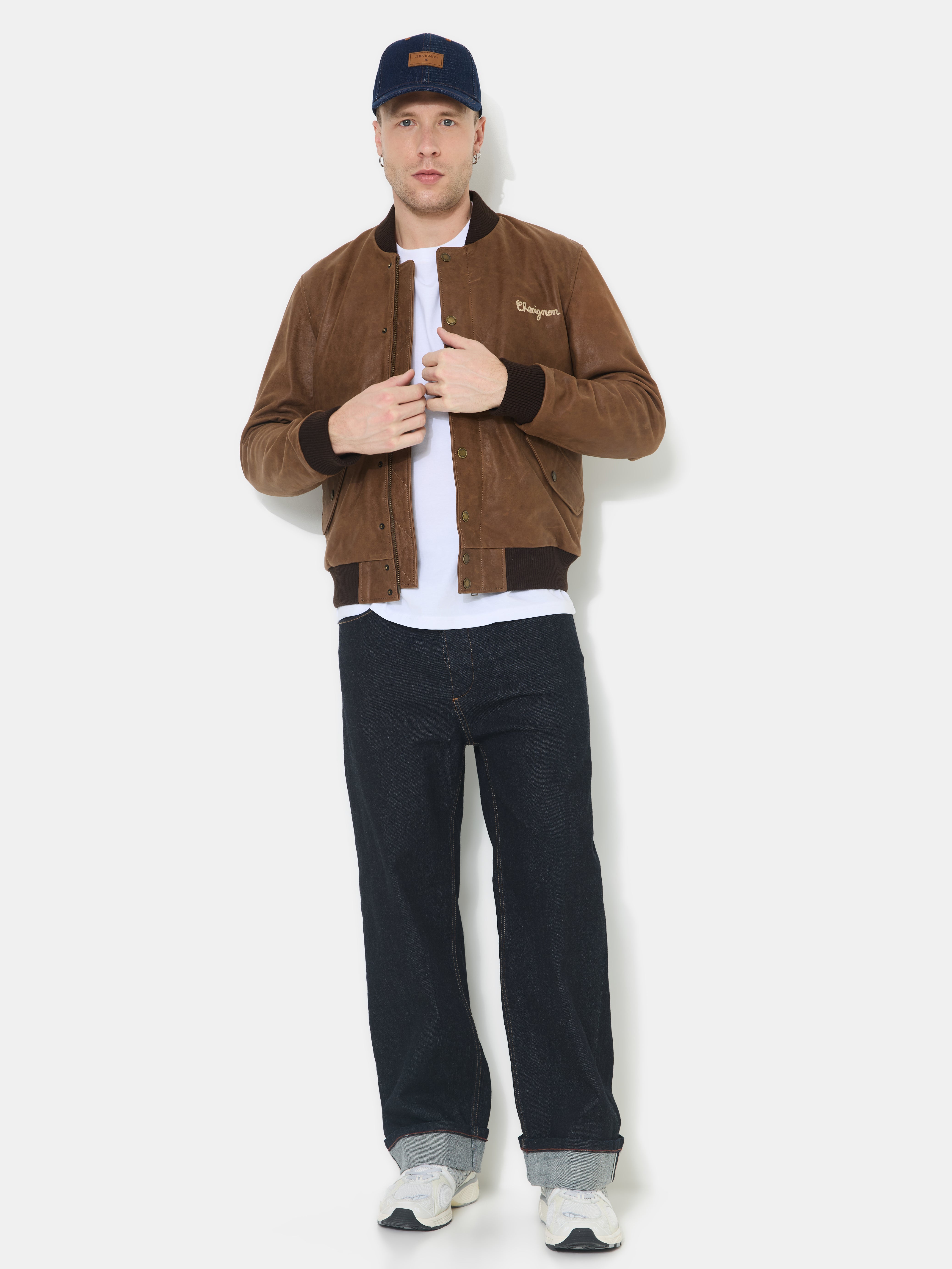 LEDERJACKE DALLAS BRAUN