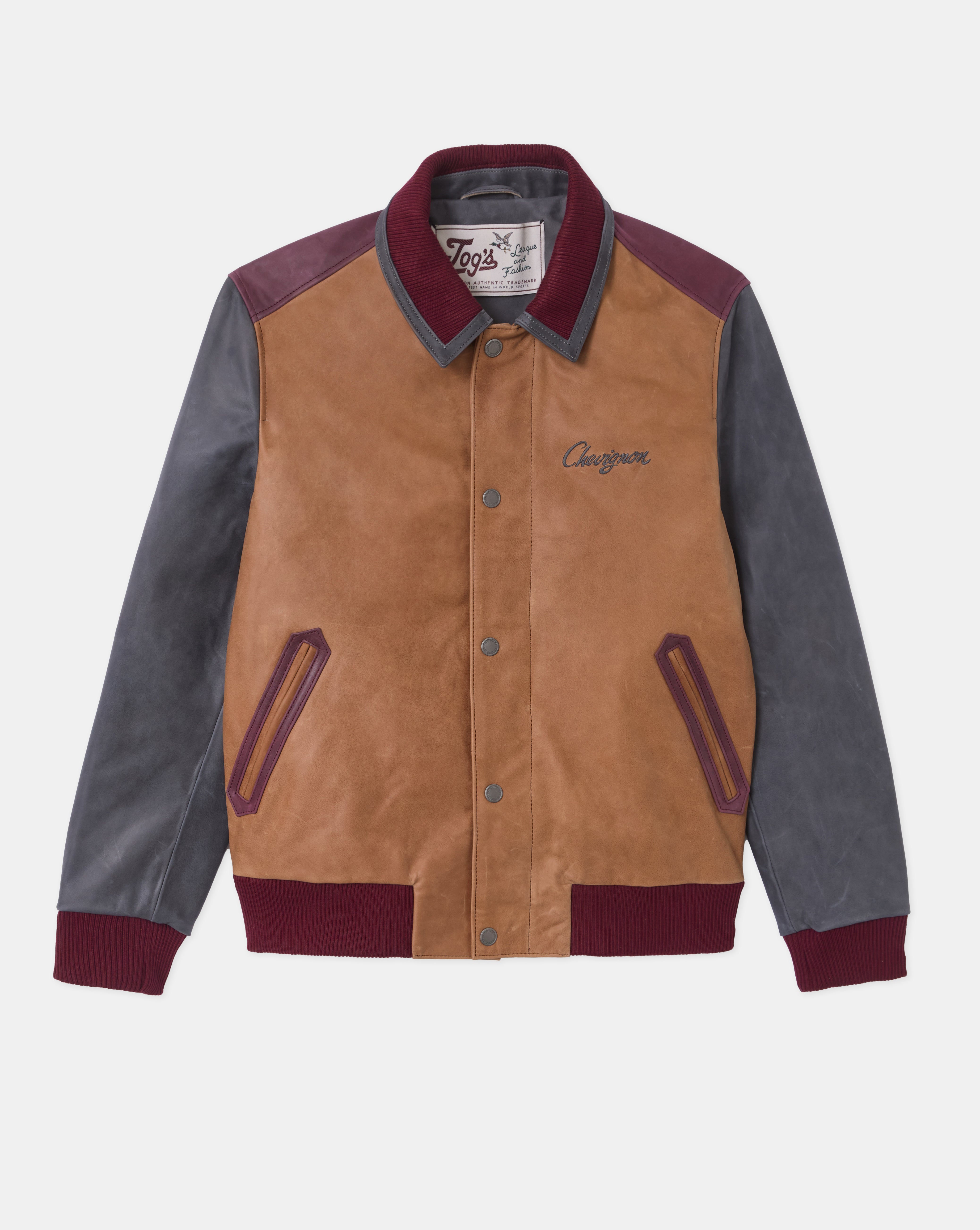 ジャケット・アウター 90s Chevignon Leather Cotton 6Pocket JKT GREEN MOTOR LEATHER JACKET - Chevignon