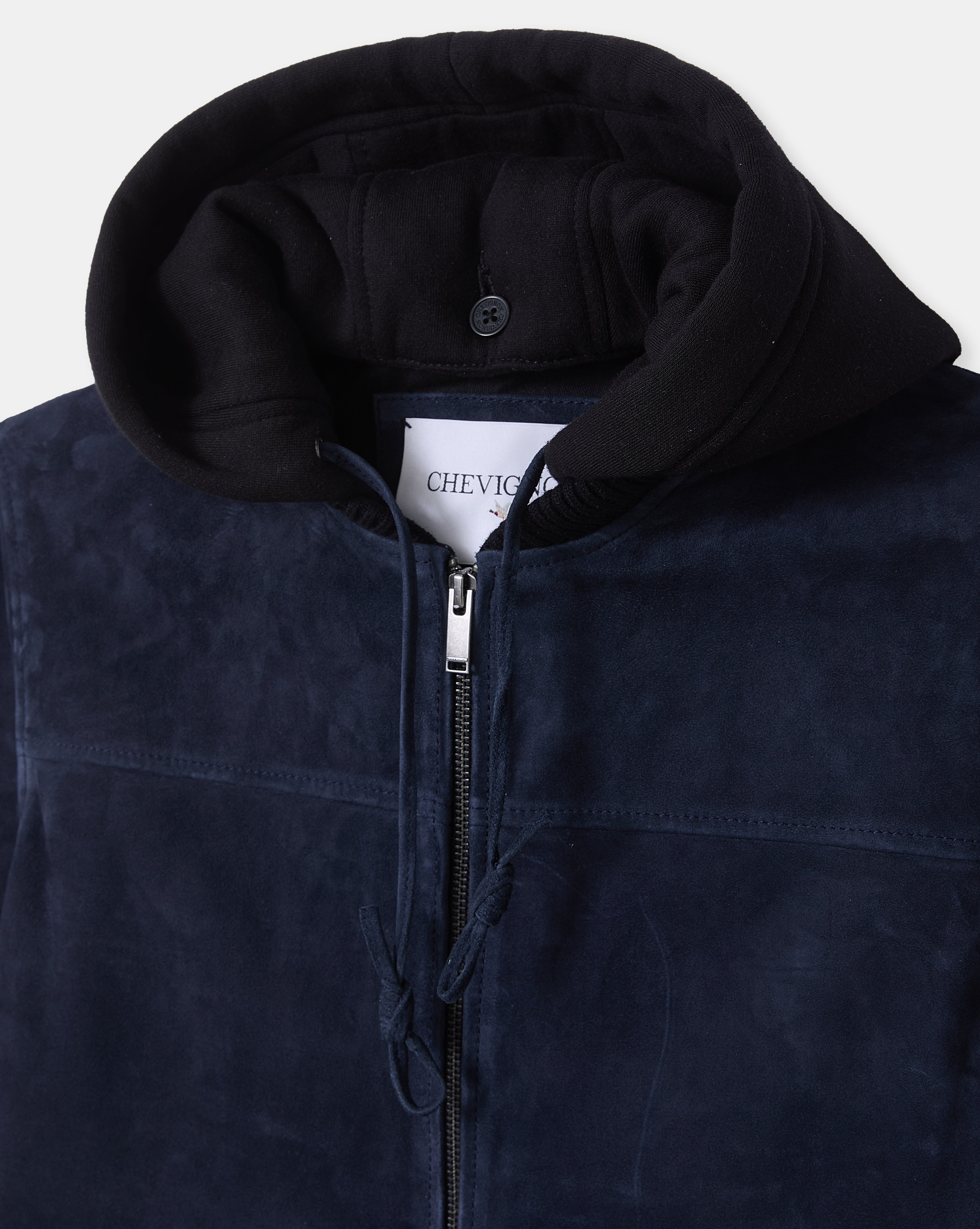 LEDERJACKE DJIBRIL SUEDE BLAU