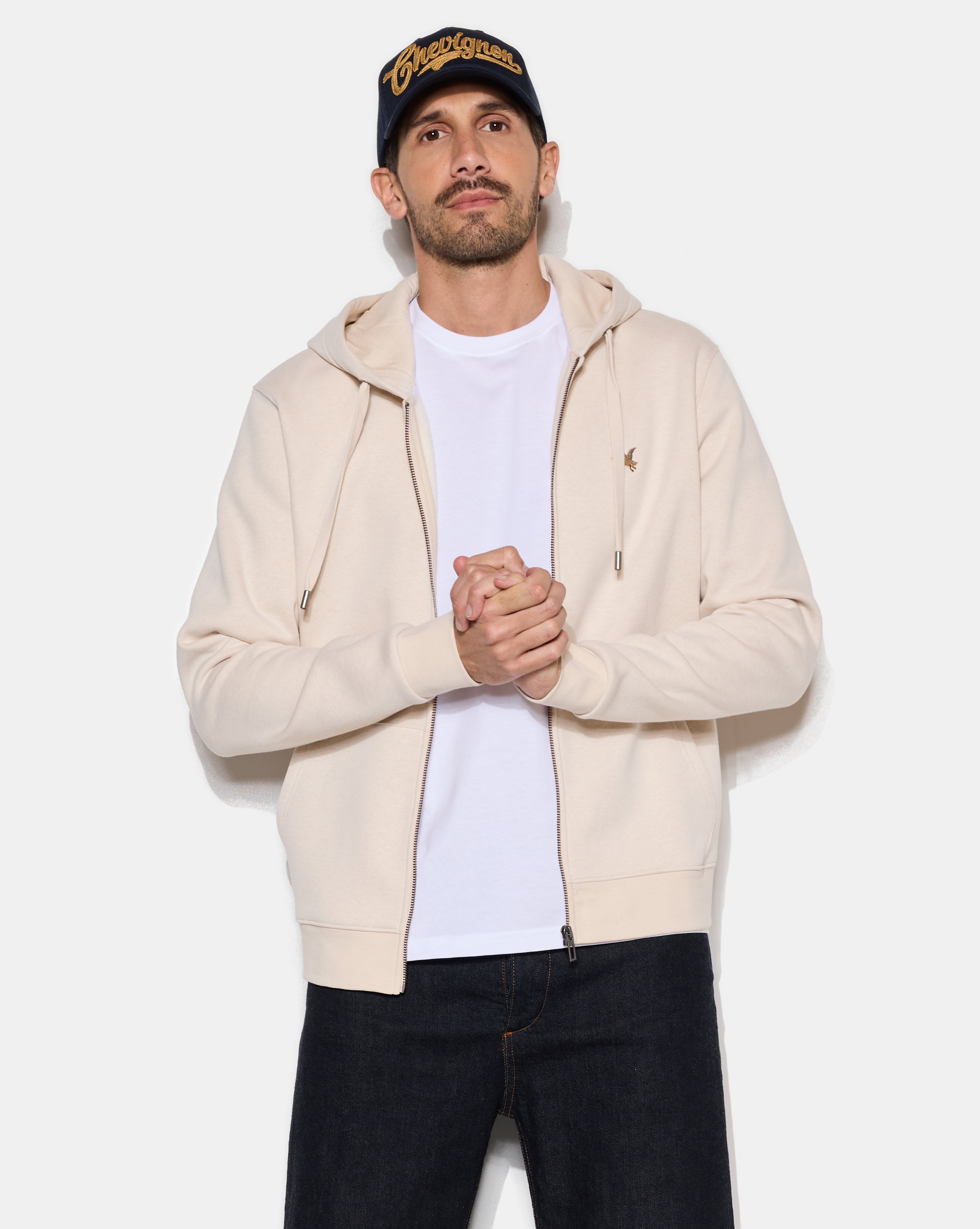 SWEATSHIRT CITY KAPUZENJACKE BEIGE