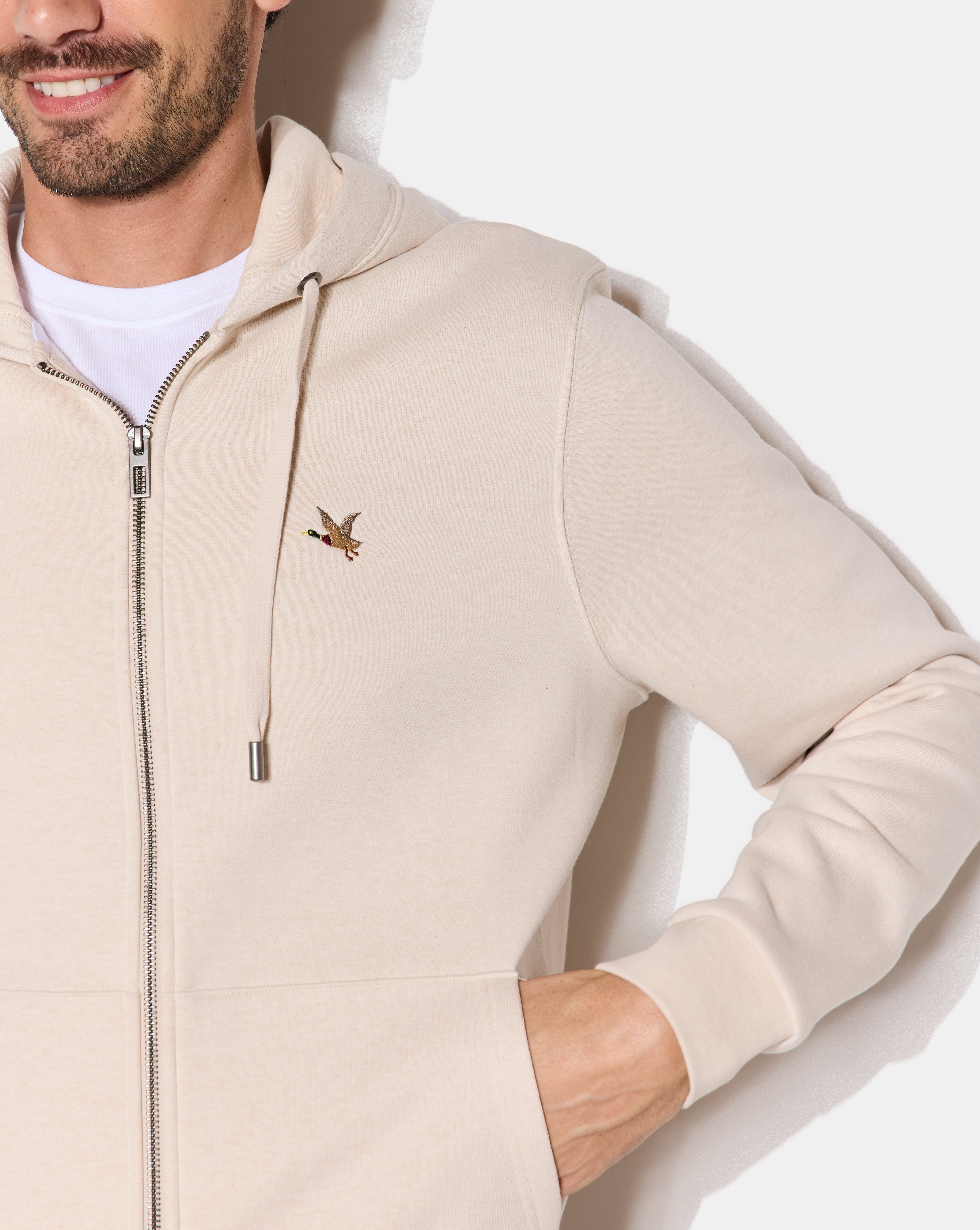 SWEATSHIRT CITY KAPUZENJACKE BEIGE