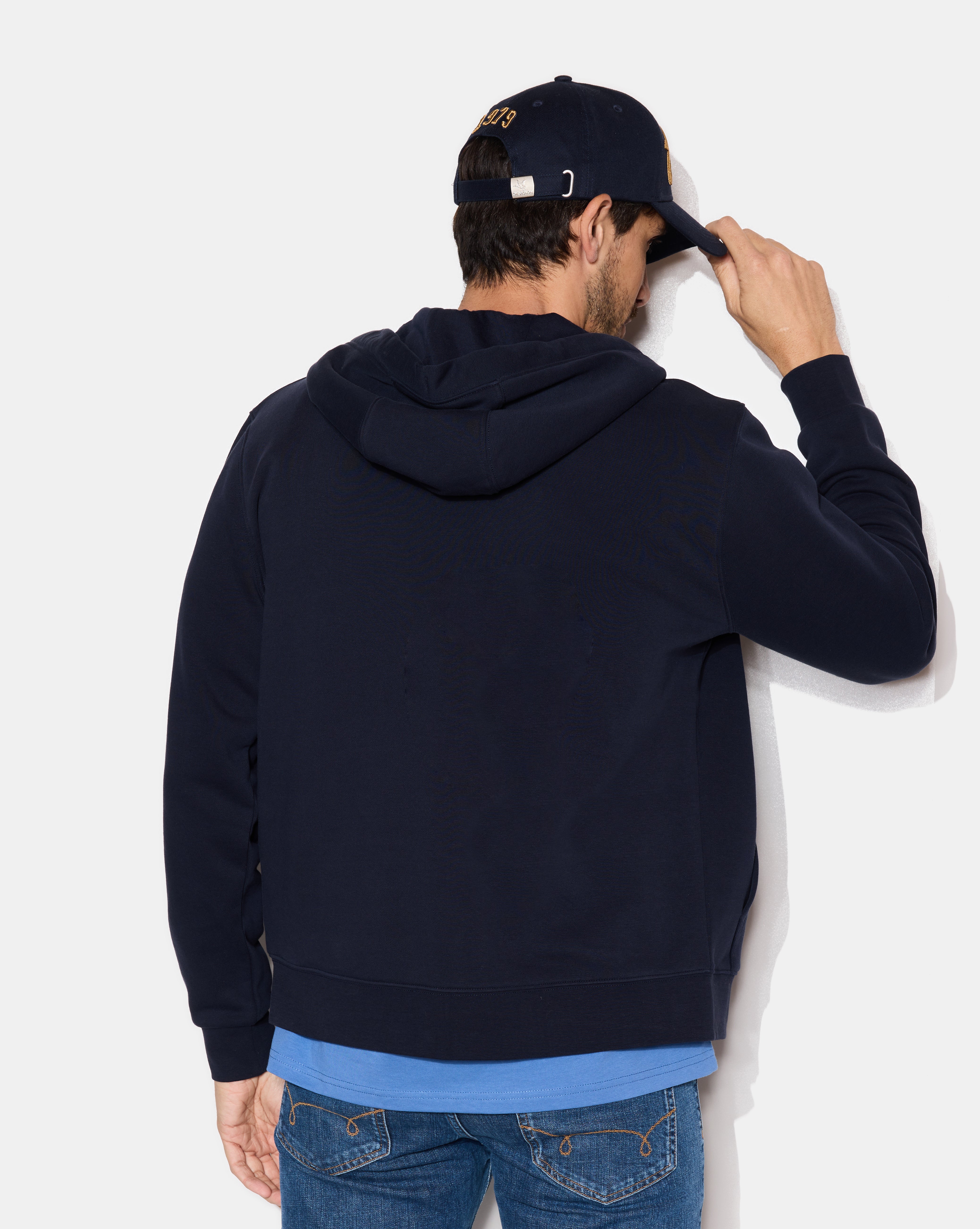 KAPUZEN-SWEATSHIRT CITY MIT REISSVERSCHLUSS NAVYBLAU