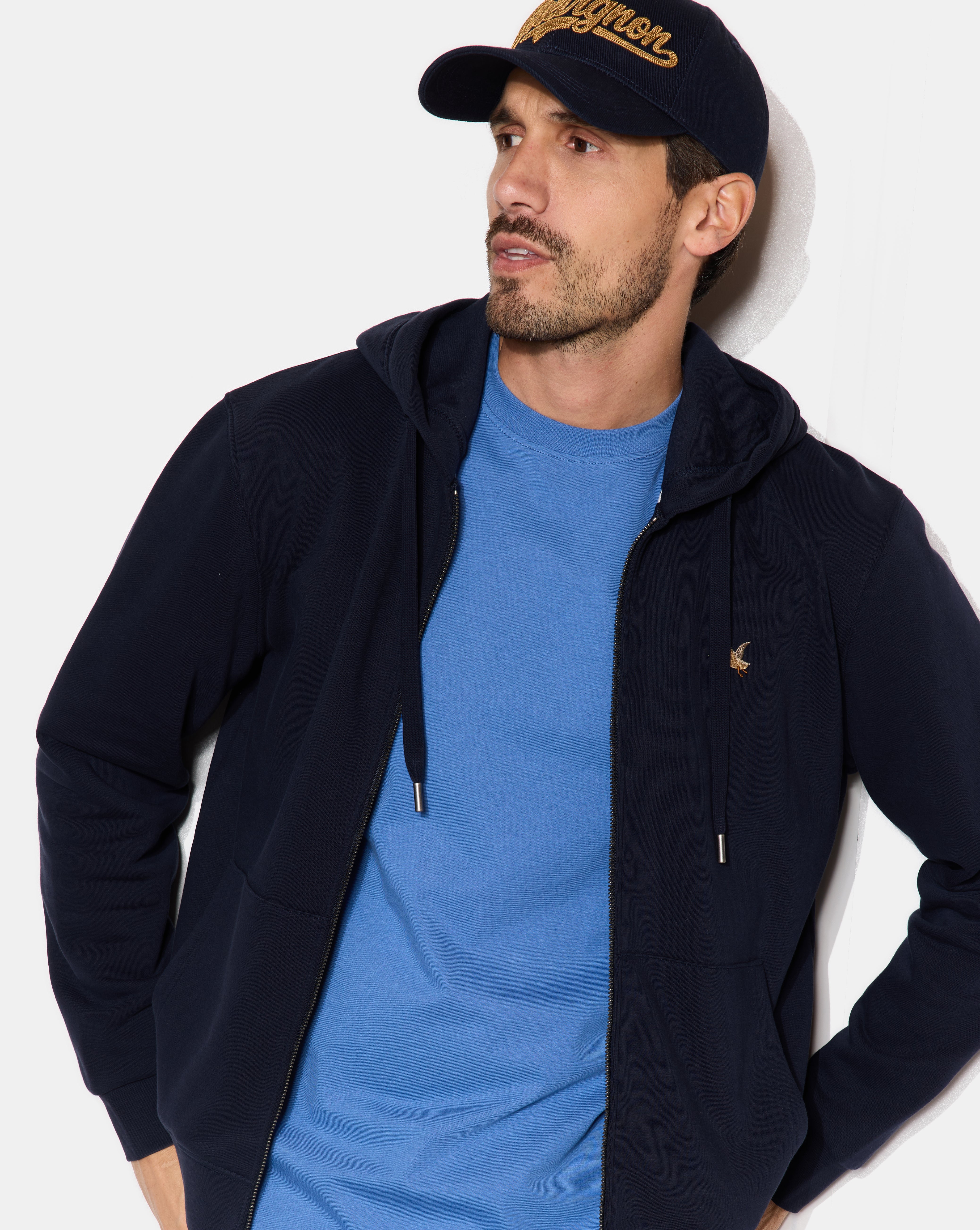 KAPUZEN-SWEATSHIRT CITY MIT REISSVERSCHLUSS NAVYBLAU