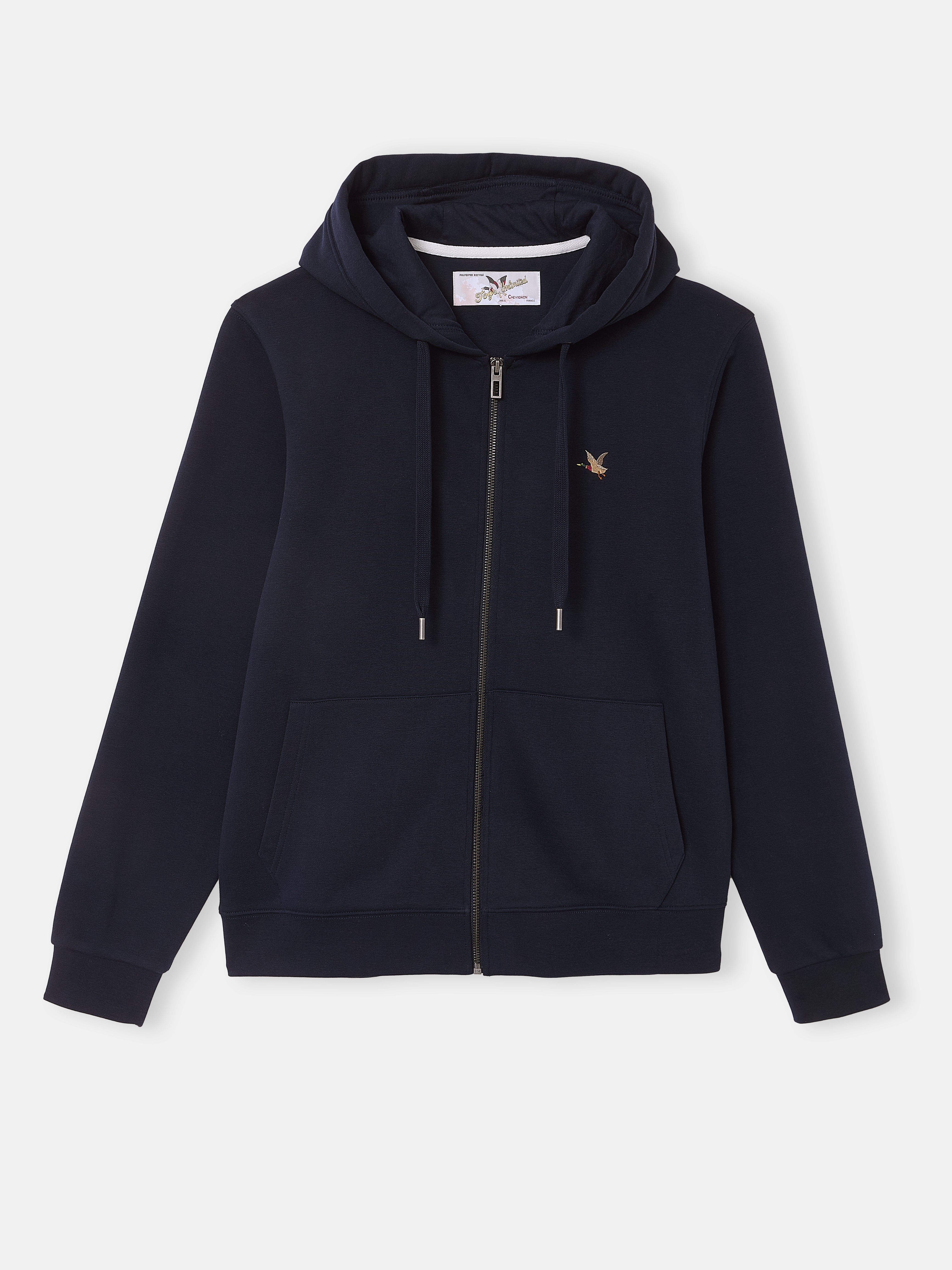 KAPUZEN-SWEATSHIRT CITY MIT REISSVERSCHLUSS NAVYBLAU