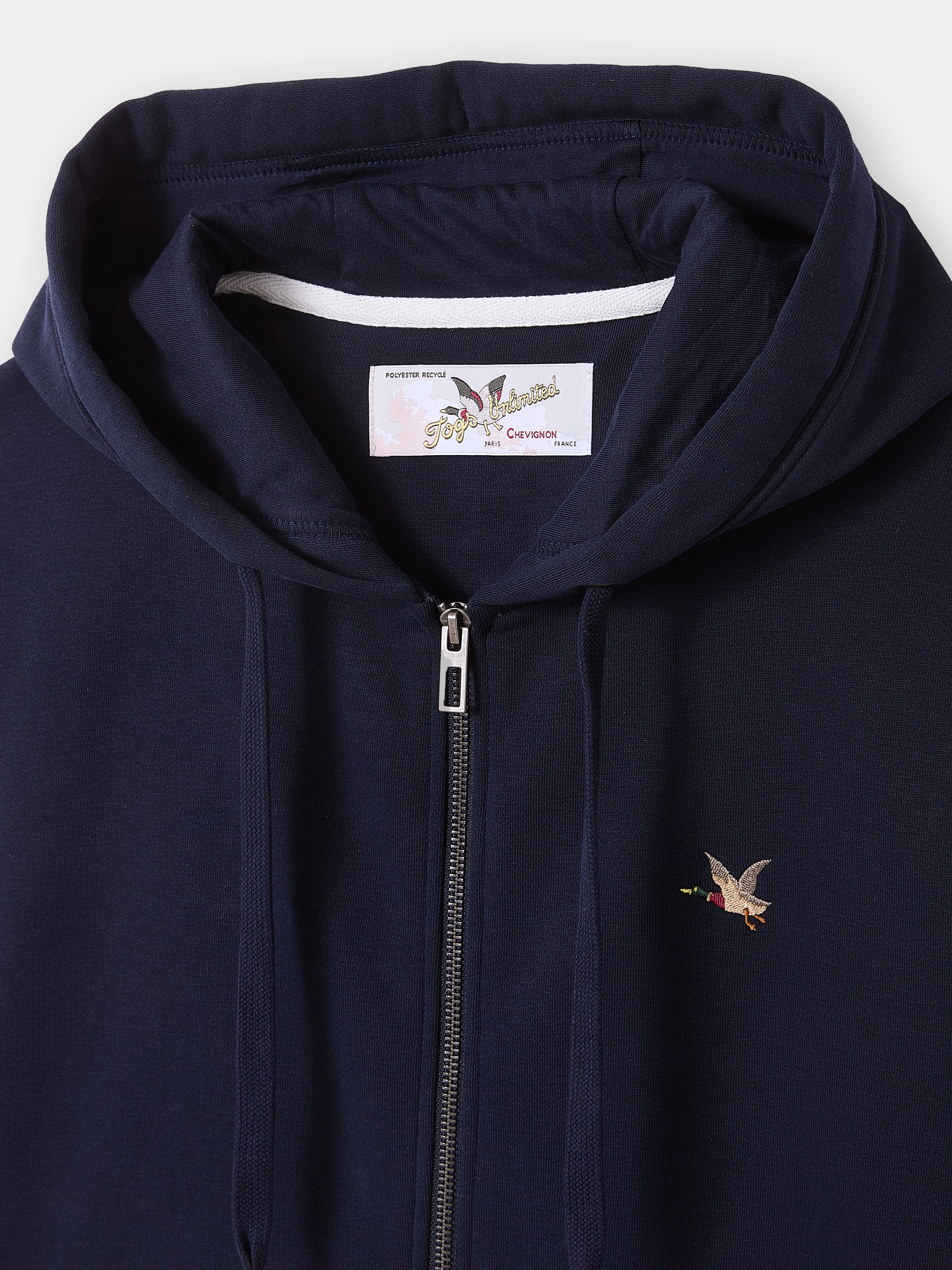 KAPUZEN-SWEATSHIRT CITY MIT REISSVERSCHLUSS NAVYBLAU