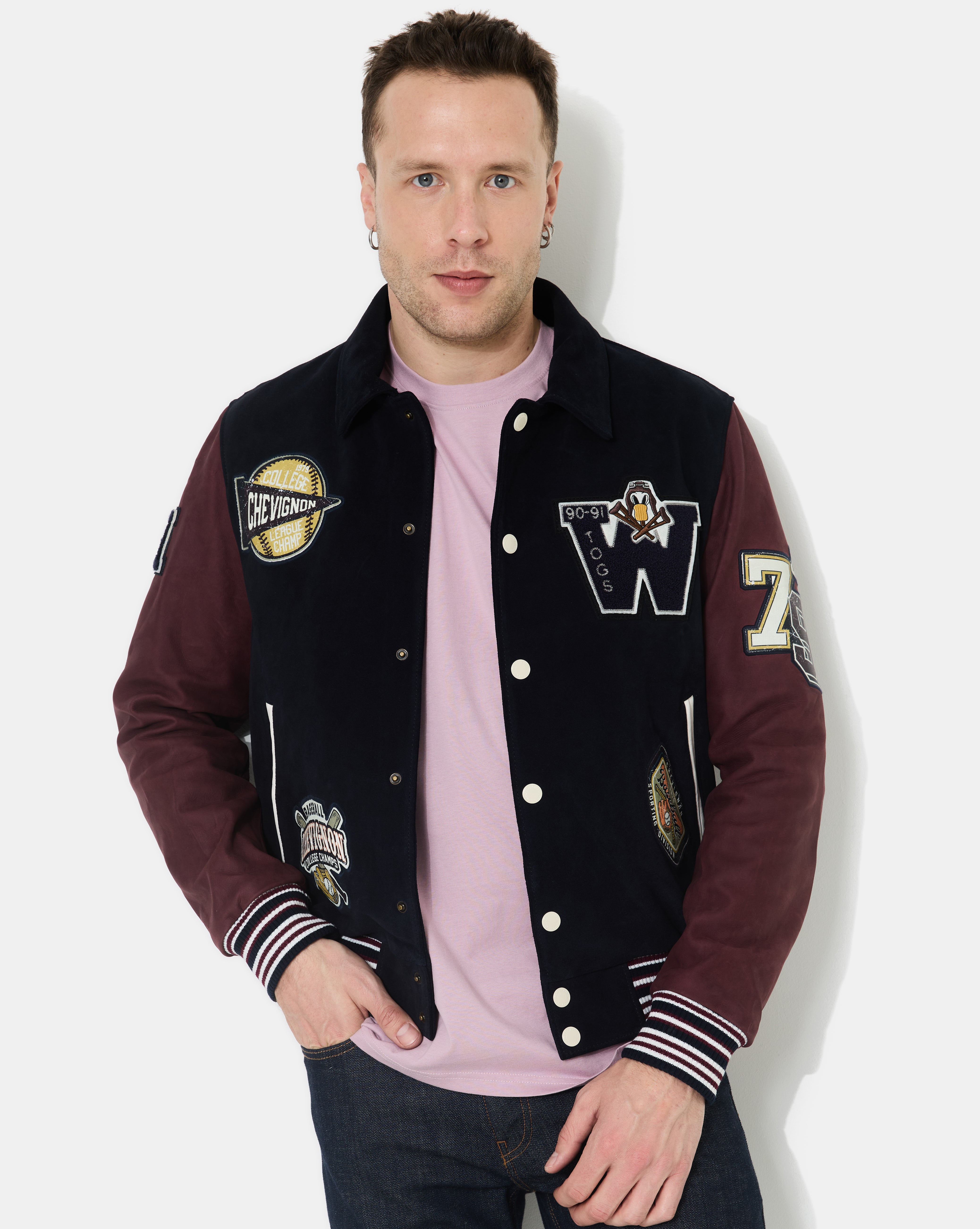 TEDDY AUS BLAUEM LEDER