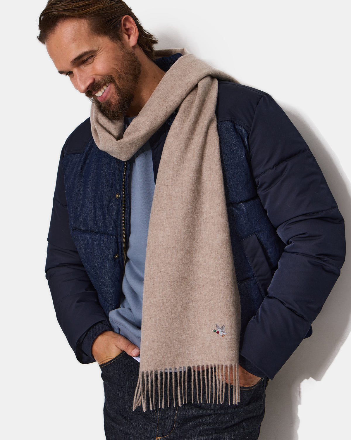ÉCHARPE EN LAINE EDUCK BEIGE