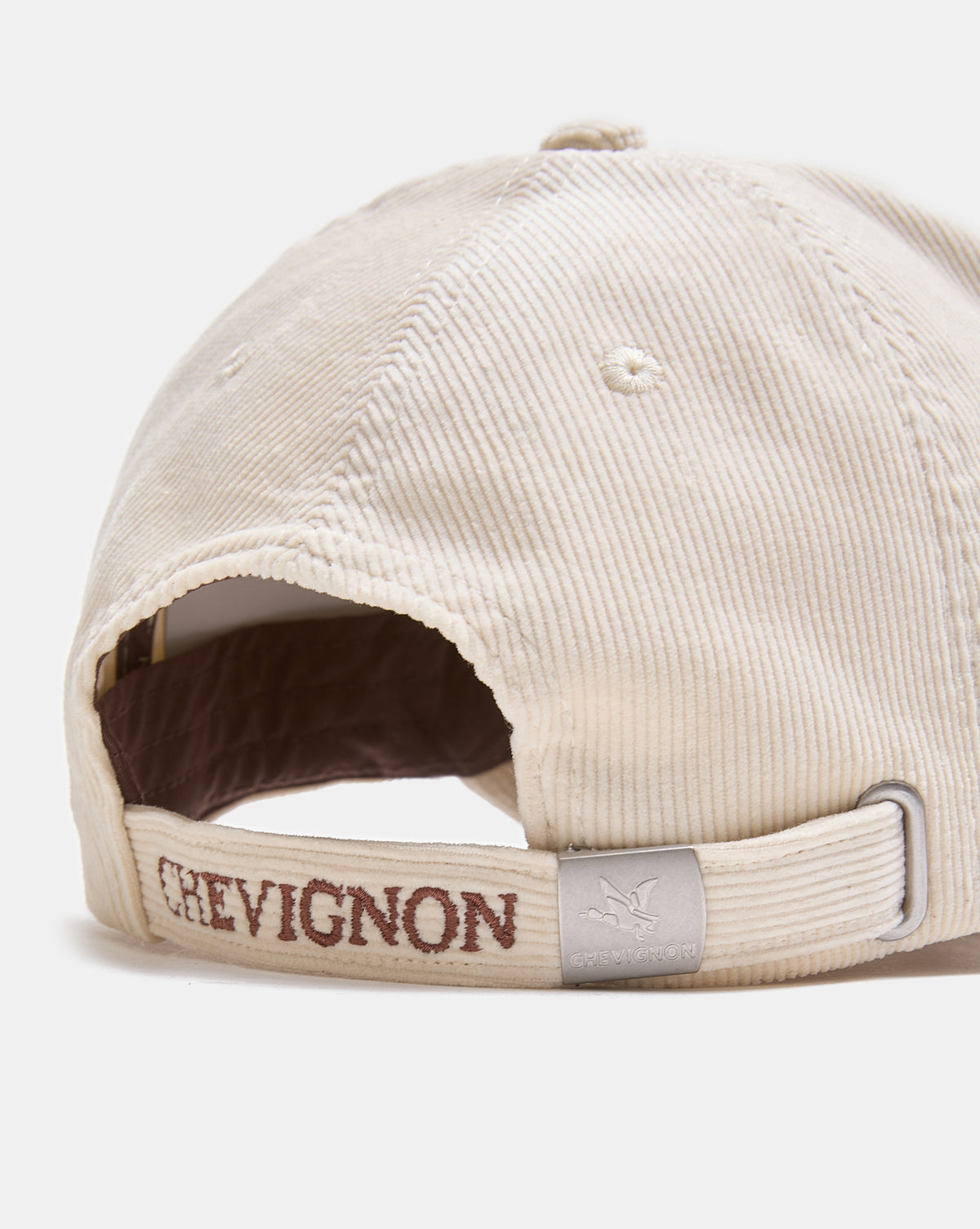 CASQUETTE EN VELOURS ELVET ÉCRU
